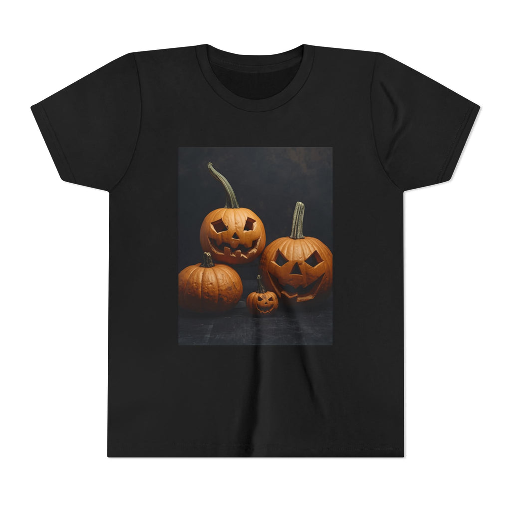 Spooky Halloween Pumpkin Youth Short Sleeve Tee