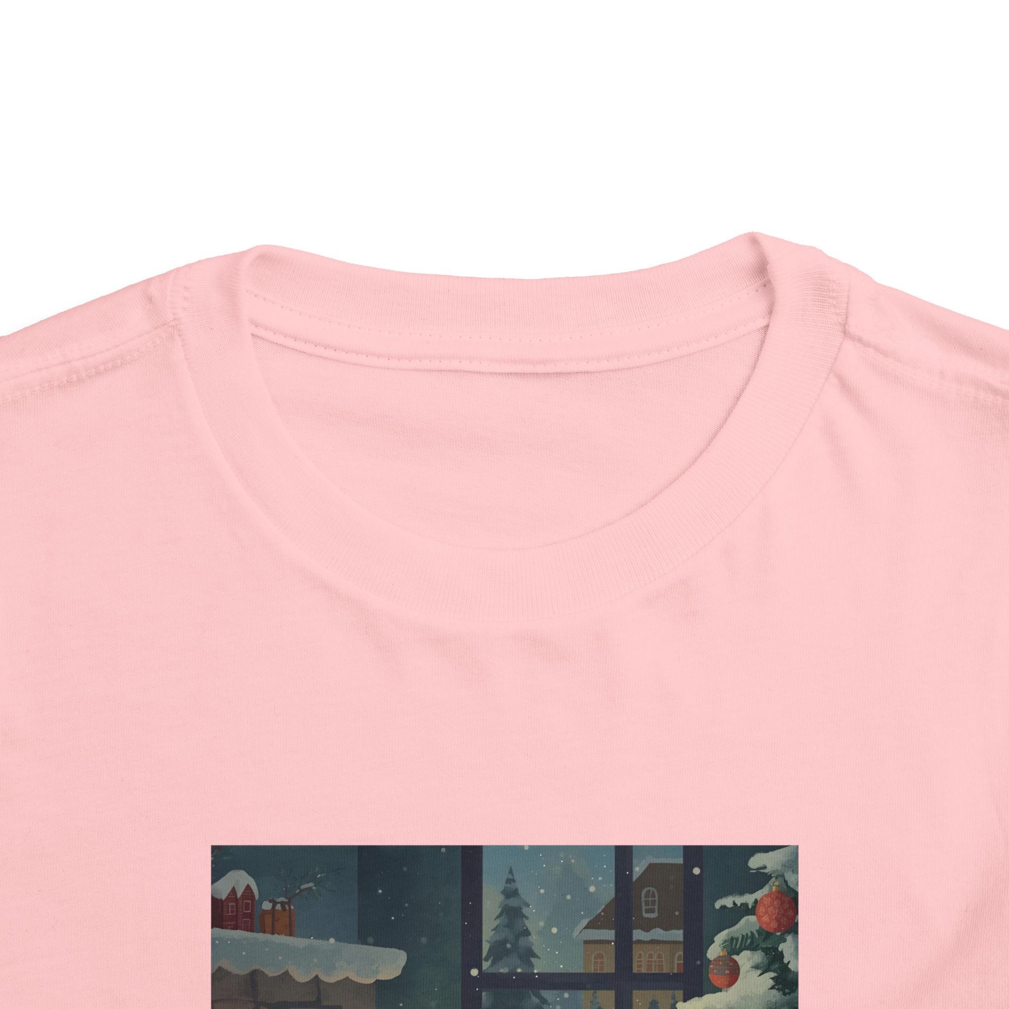 Cute Cat Christmas Festive Toddler Short Sleeve Tee