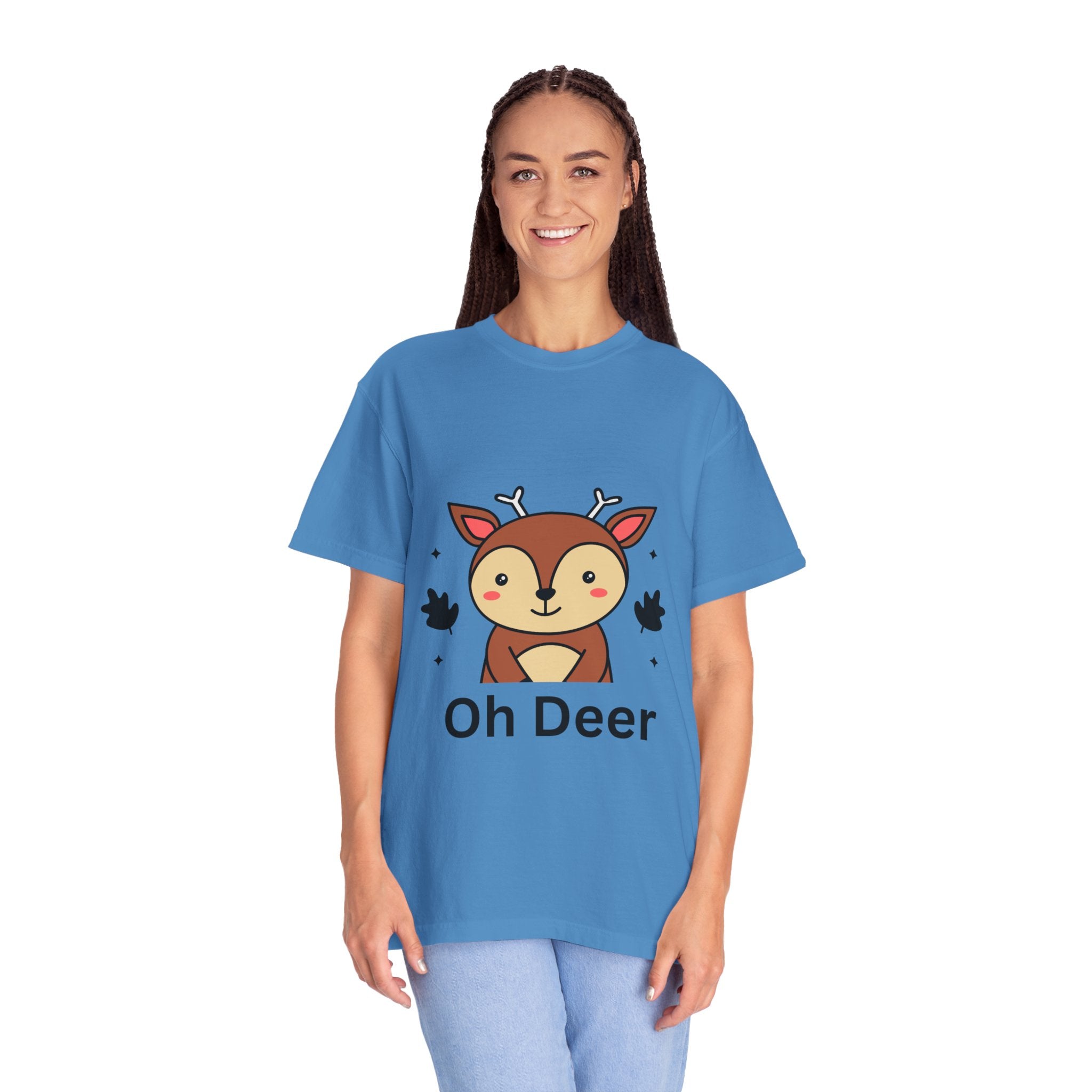 Cute Animal Graphic T-Shirt, Oh Deer Tee, Gift for Animal Lovers, Funny Shirt for Family, Casual Wear, Unisex Fashion
