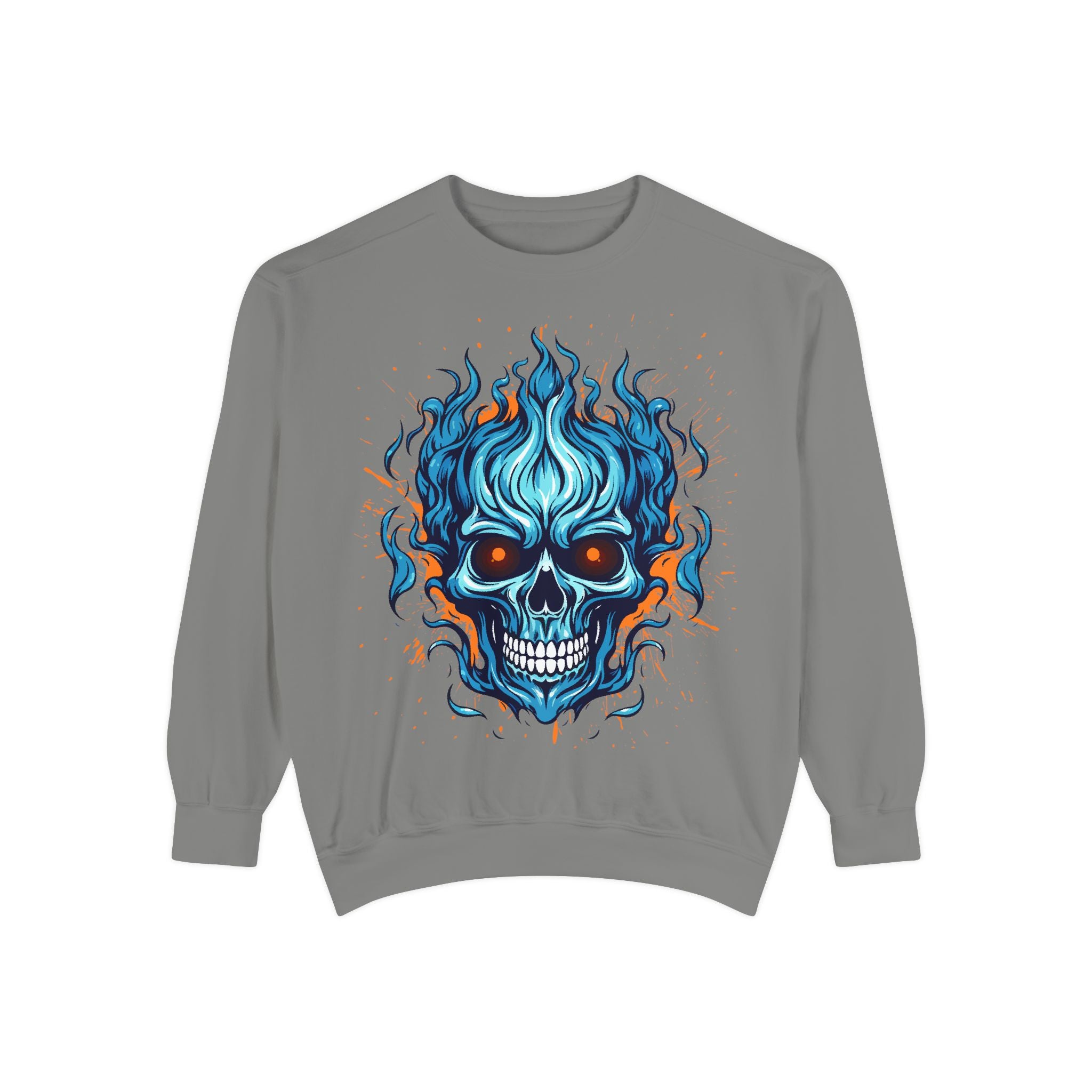 Blue Skull Unisex Garment-Dyed Sweatshirt