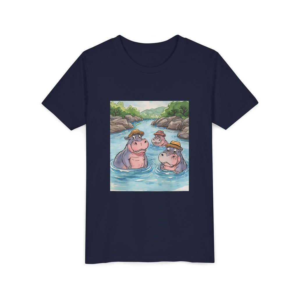Hippo Cute Youth Short Sleeve Tee