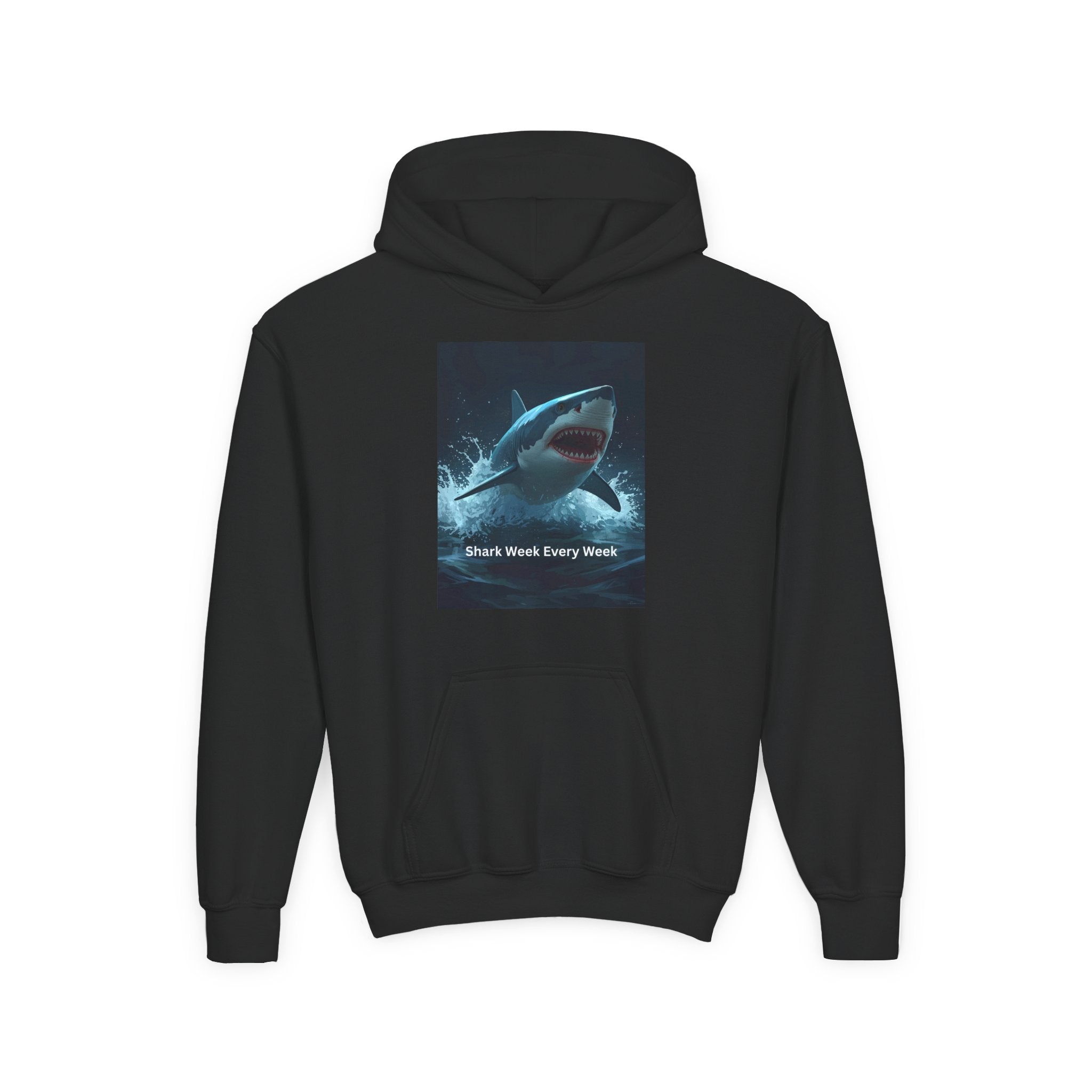 Shark Week Youth Hoodie - Fun, Comfortable Sweatshirt for Ocean Lovers, Kids Merchandise, Gift for Summer, Adventure Apparel, Sea Life Style