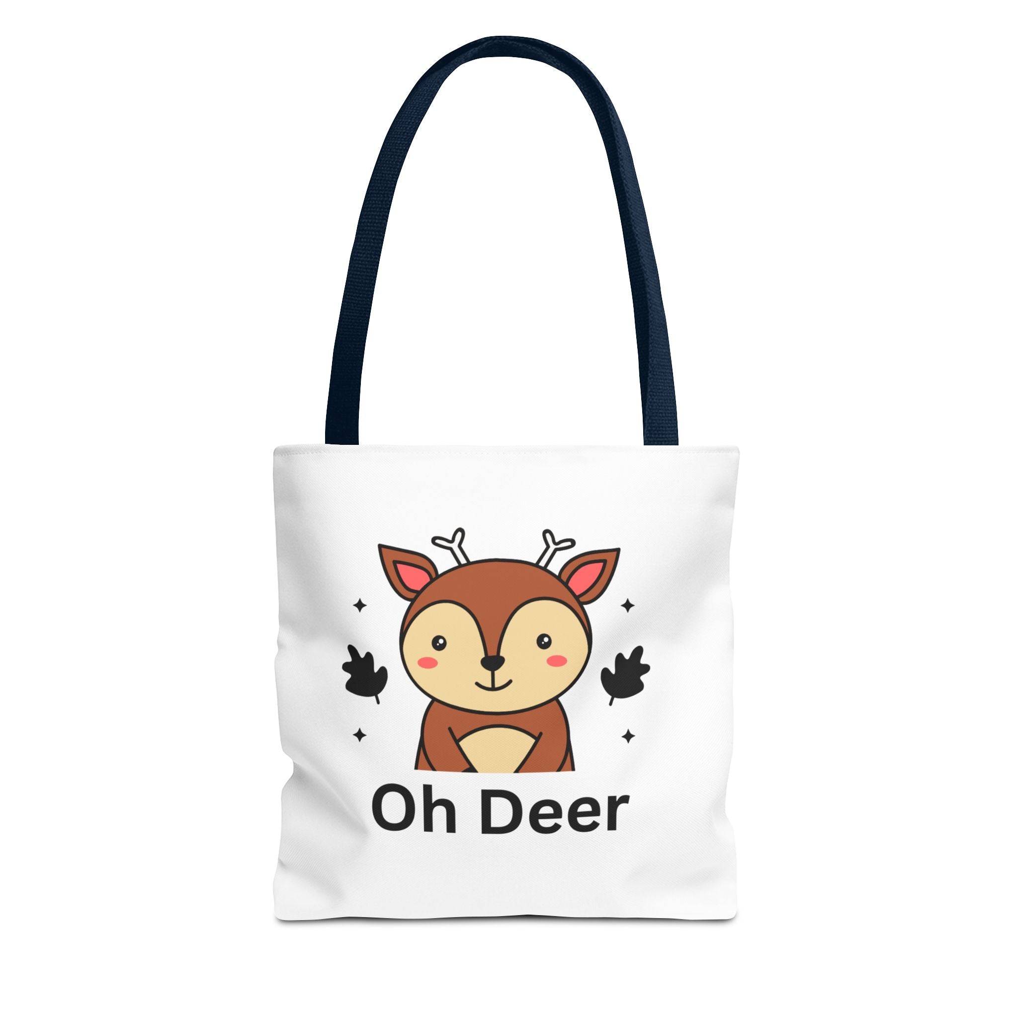 Oh Deer Cute Tote Bag - Forest Animal Lover Gift, Fun Shopper Bag, Eco-Friendly Tote, Animal Print Carryall, Unique Gift for Kids