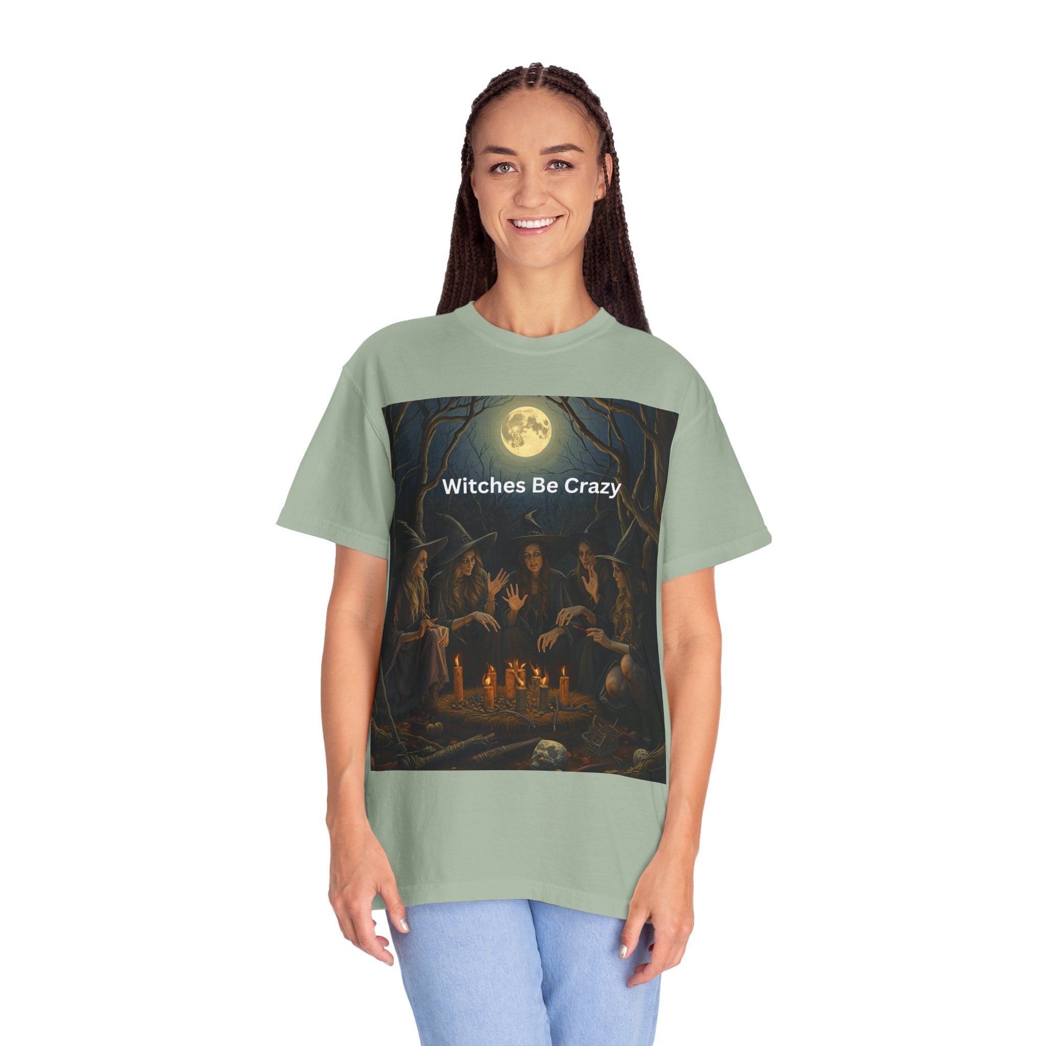 Spooky Halloween Witches Be Crazy T-Shirt, Unisex Witch T-shirt, Spooky Halloween Tee, Casual Graphic Shirt, Perfect for Witches, Gift for Witch Friends