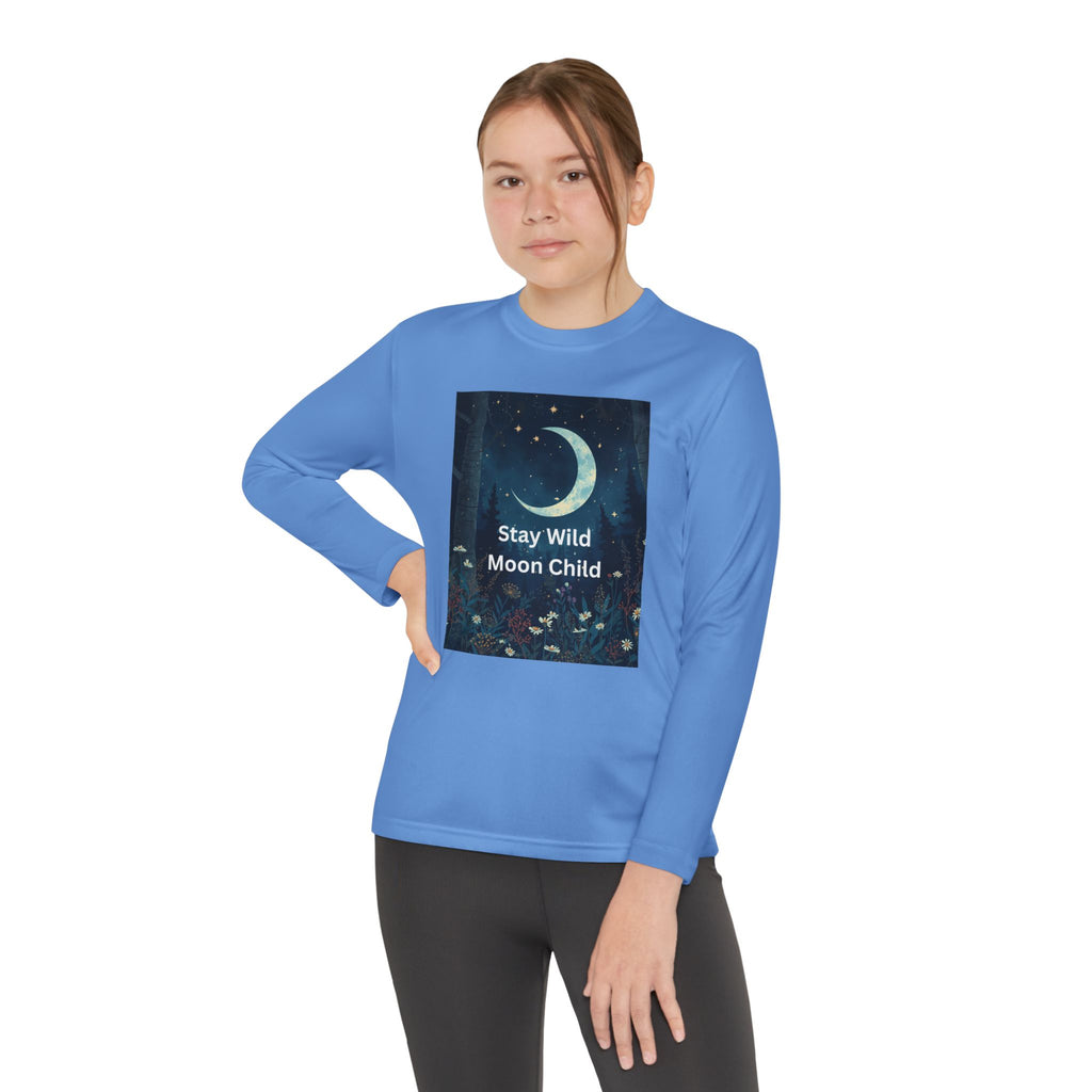 Stay Wild Moon Child Youth Long Sleeve Competitor Tee