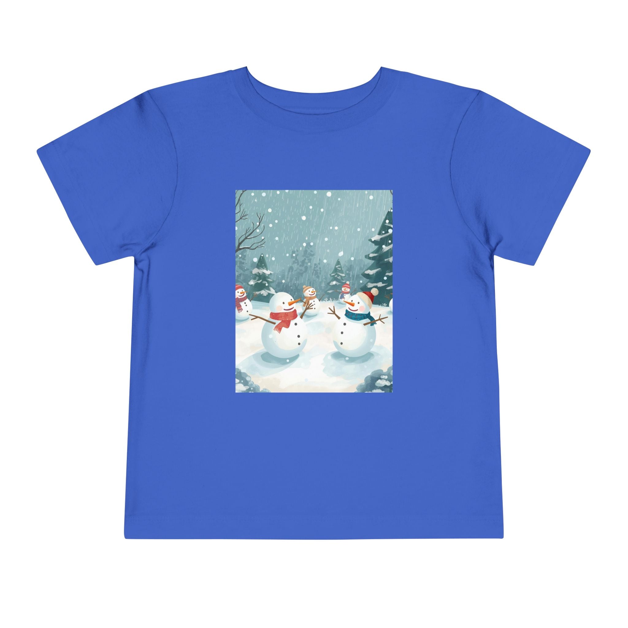 Festive Christmas Snowman Toddler Short Sleeve Tee