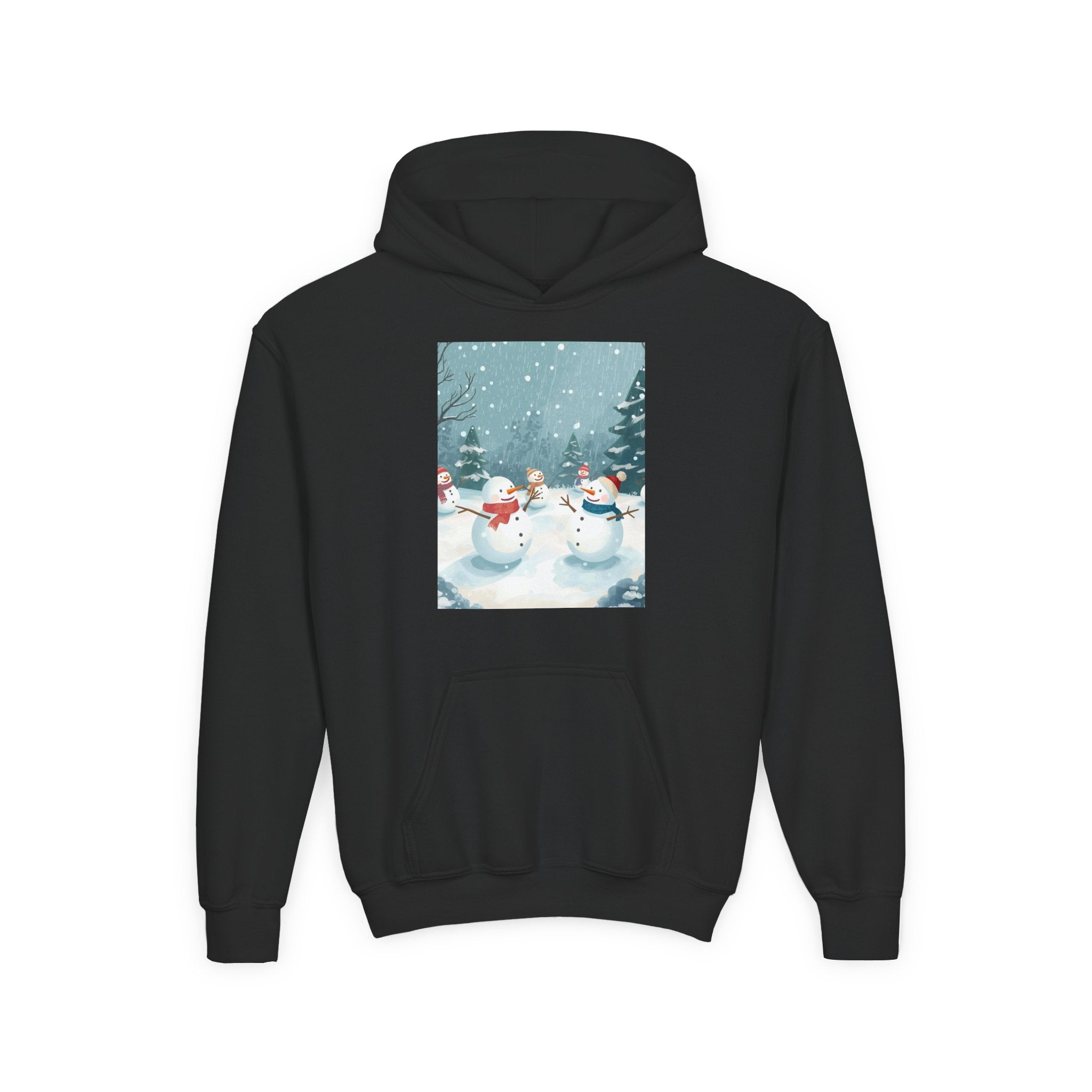 Festive Snowman Hoodie for Kids, Winter Sweatshirt, Christmas Gift, Holiday Apparel, Cozy Winter Wear