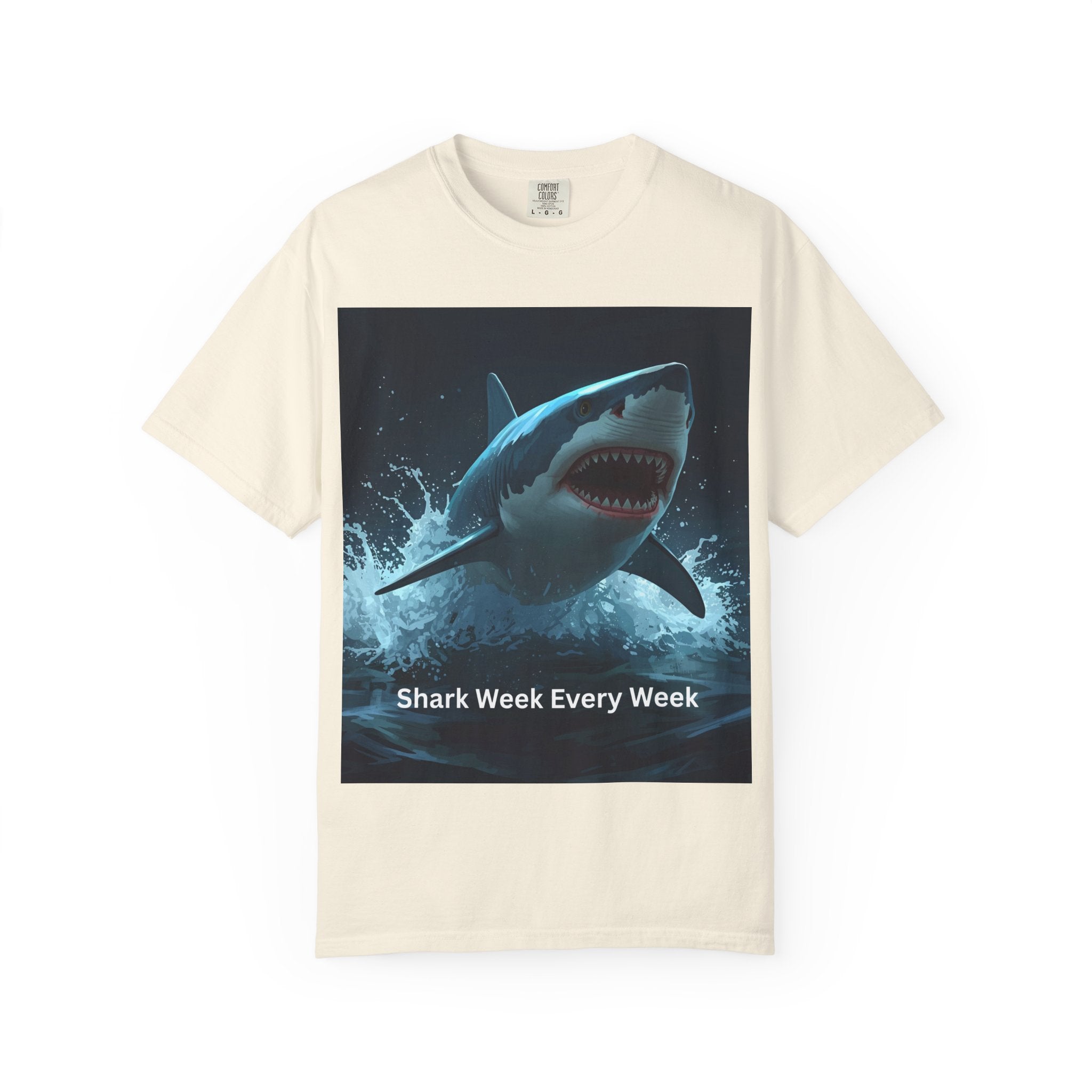 Shark Week T-Shirt, Unisex Casual Tee, Ocean Lover Gift, Summer Apparel, Marine Life Shirt, Beachwear