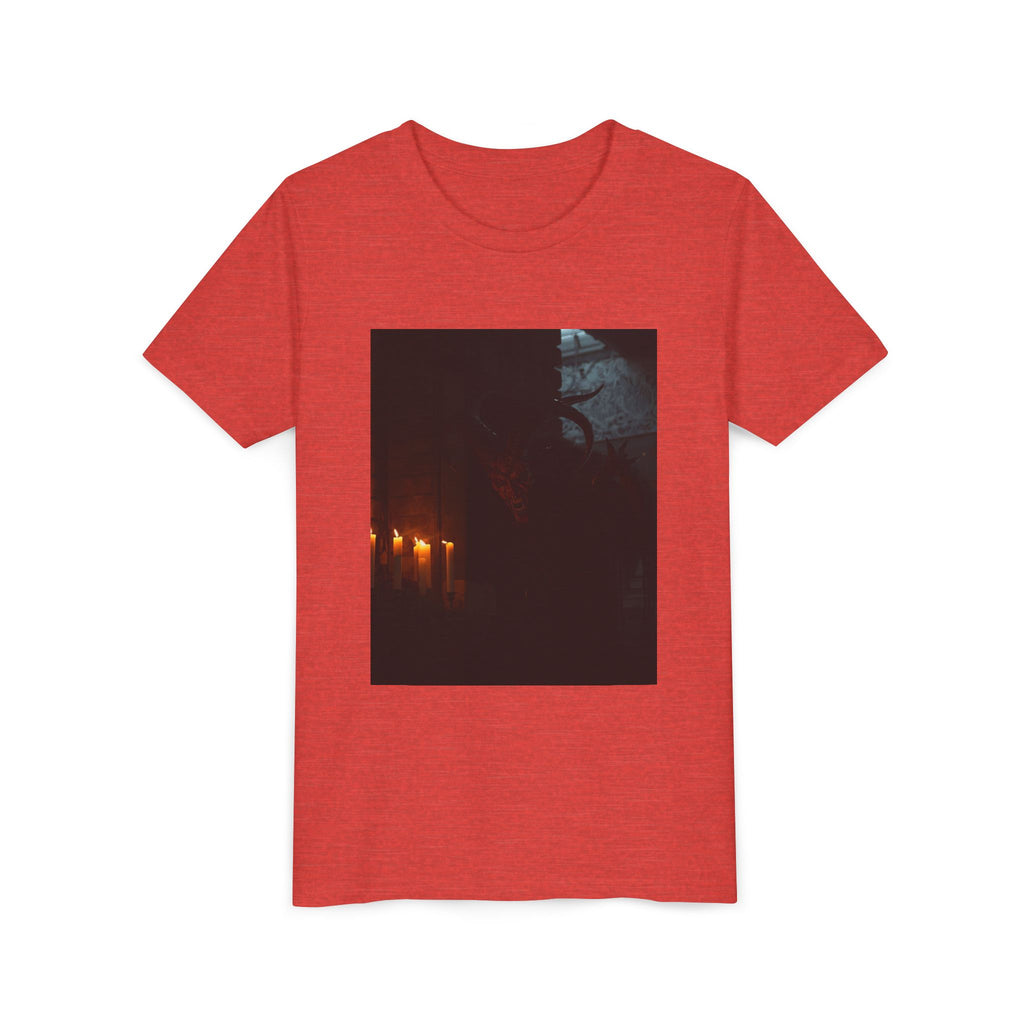 Spooky Halloween Pumpkin Shadow Youth Short Sleeve Tee