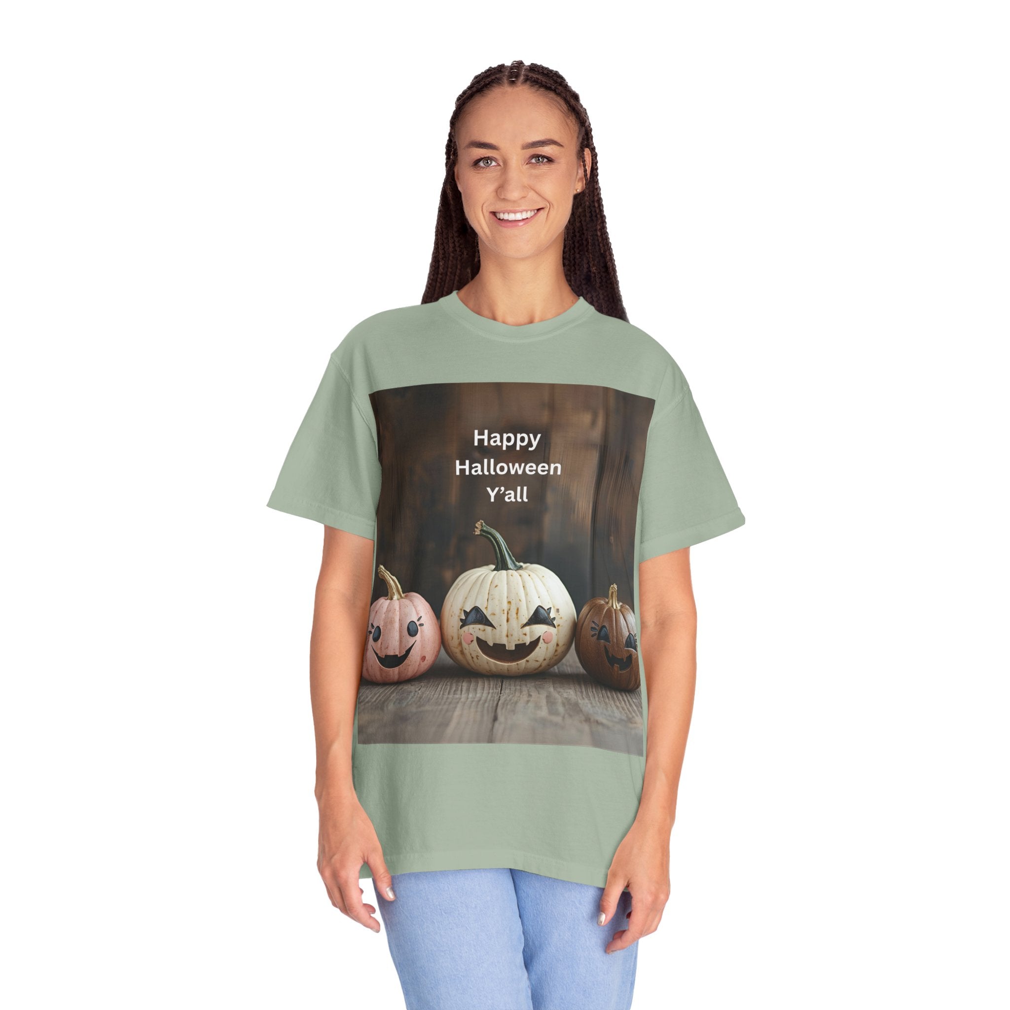 Happy Halloween Y'all T-shirt, Fall Pumpkin Tee, Unisex Halloween Apparel, Cute Halloween Gift, Autumn Wardrobe Essential