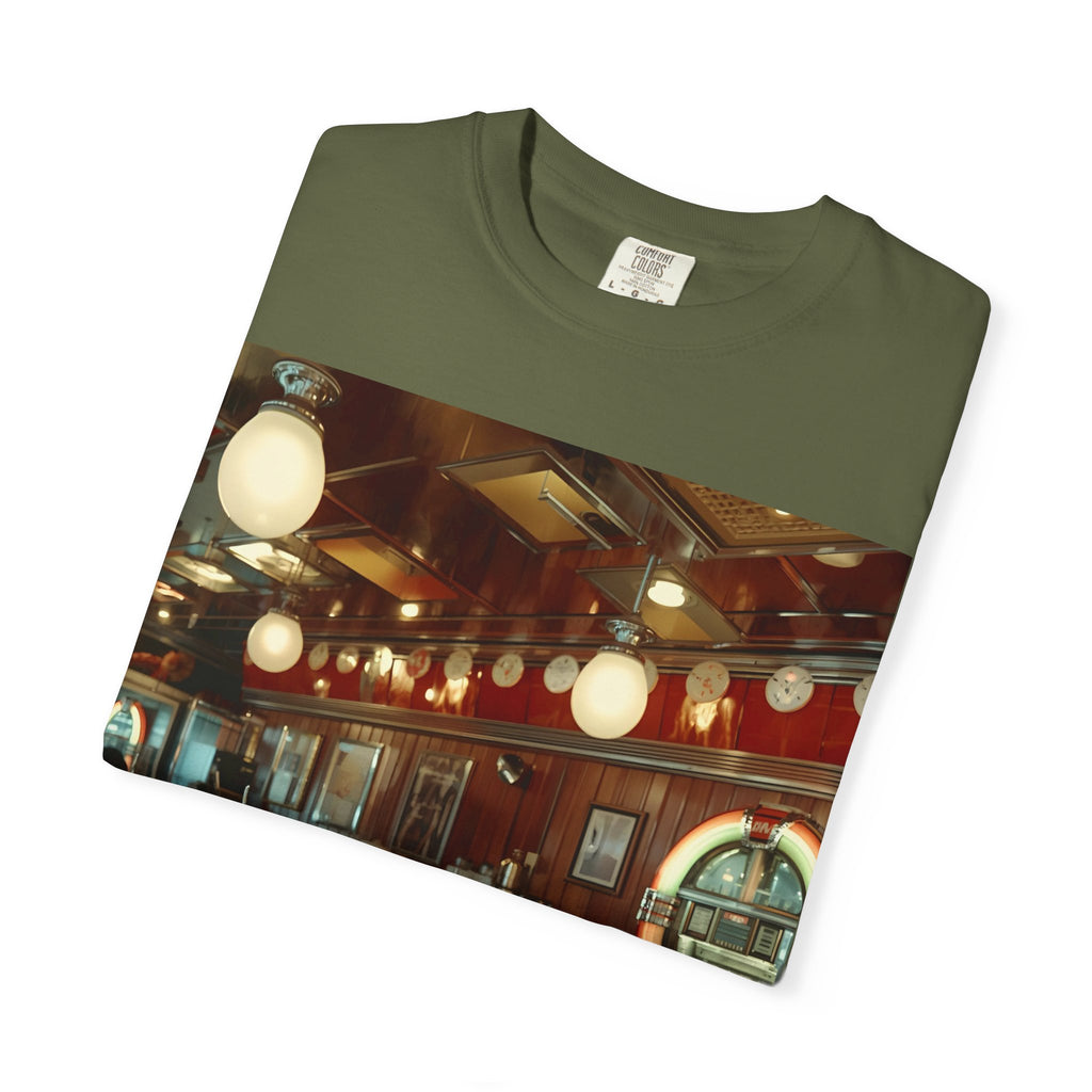 Cozy Vintage Café Vibe Unisex T-shirt, Casual Tee, Retro Style, Gift for Coffee Lovers, Summer Fashion, Everyday Wear