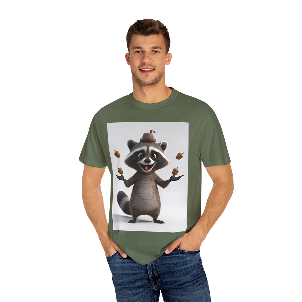 Whimsical Raccoon T-Shirt, Unisex Graphic Tee, Cute Animal Shirt, Fun Gift for Kids and Adults, Quirky Nature Lover Apparel, Party Wear