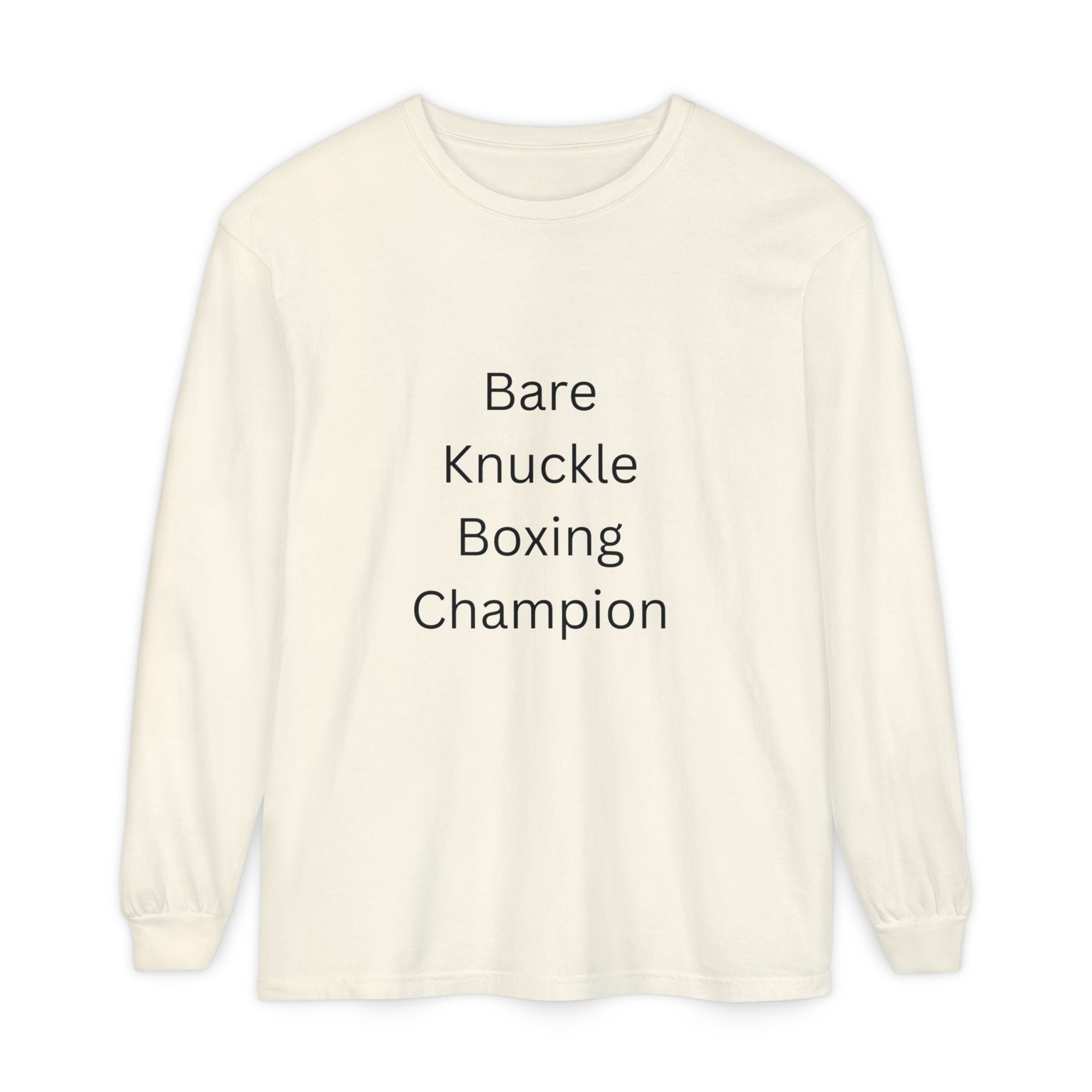 Bare Knuckle Boxing Champion Unisex Garment-dyed Long Sleeve T-Shirt