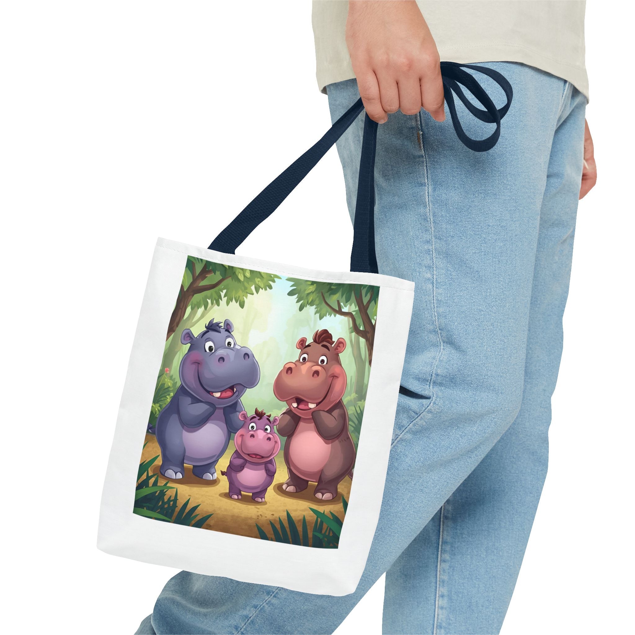 Hippo Cute Tote Bag (AOP)