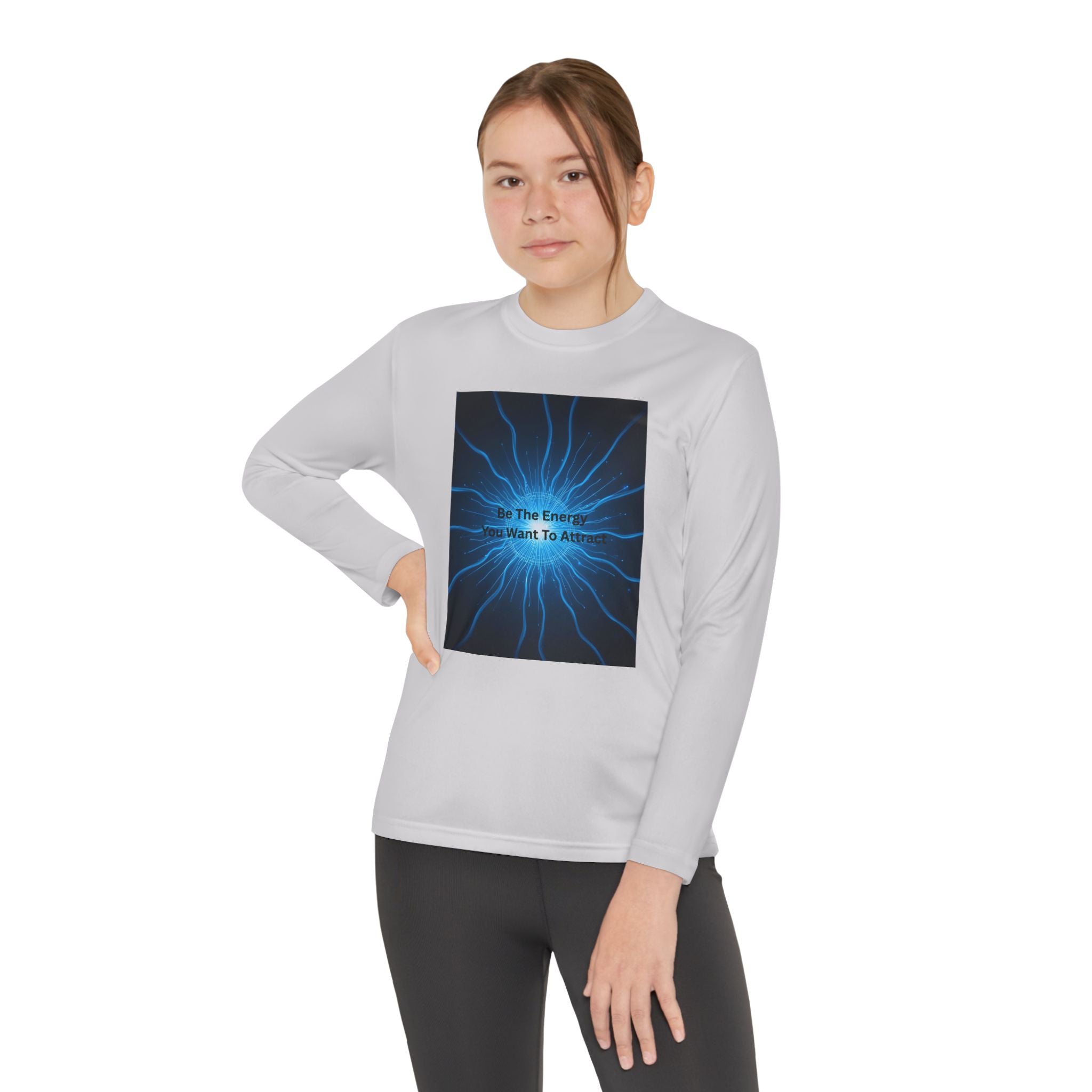 Be The Energy You Want To Attract Youth Long Sleeve Competitor Tee