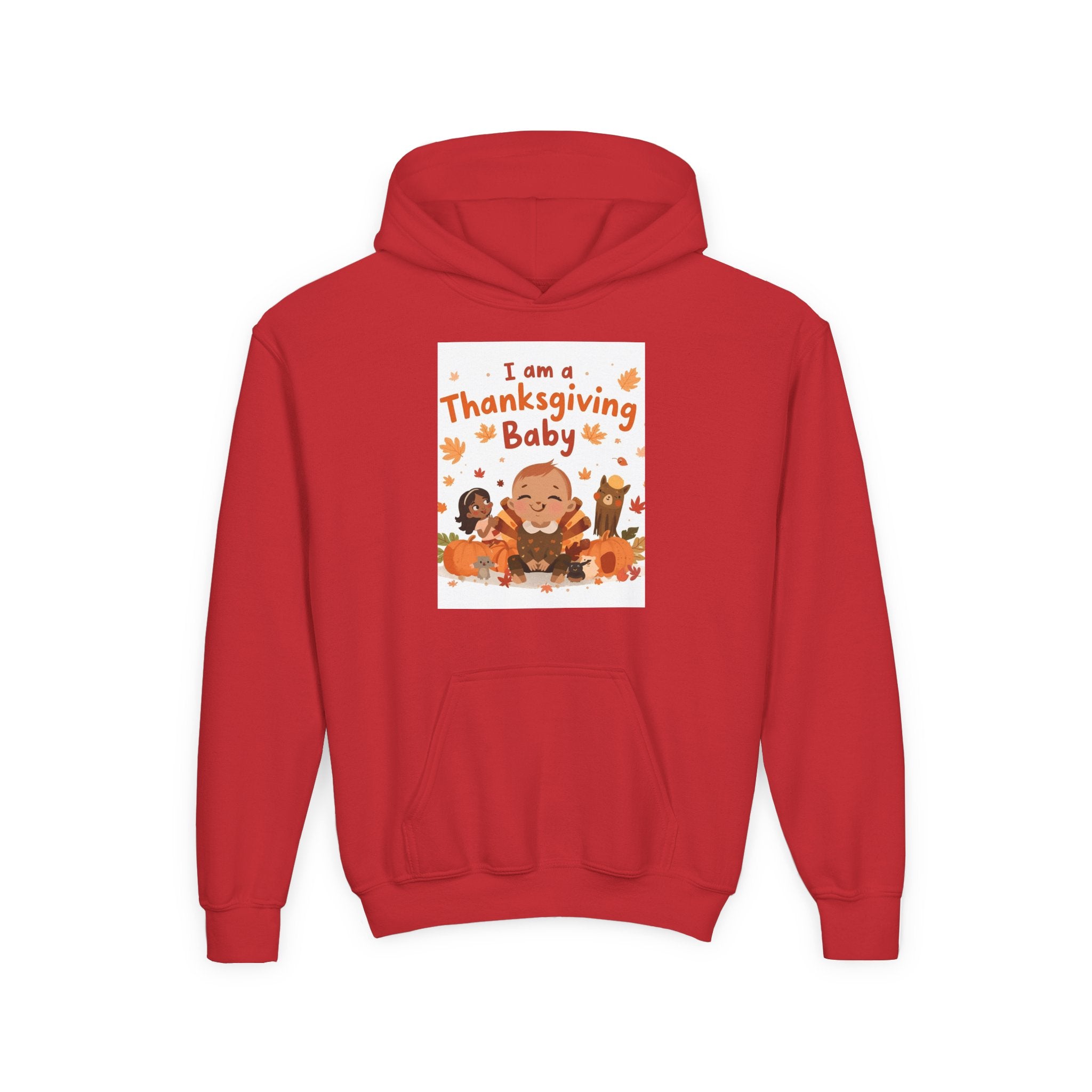 I'm A Thanksgiving Baby Youth Heavy Blend Hooded Sweatshirt