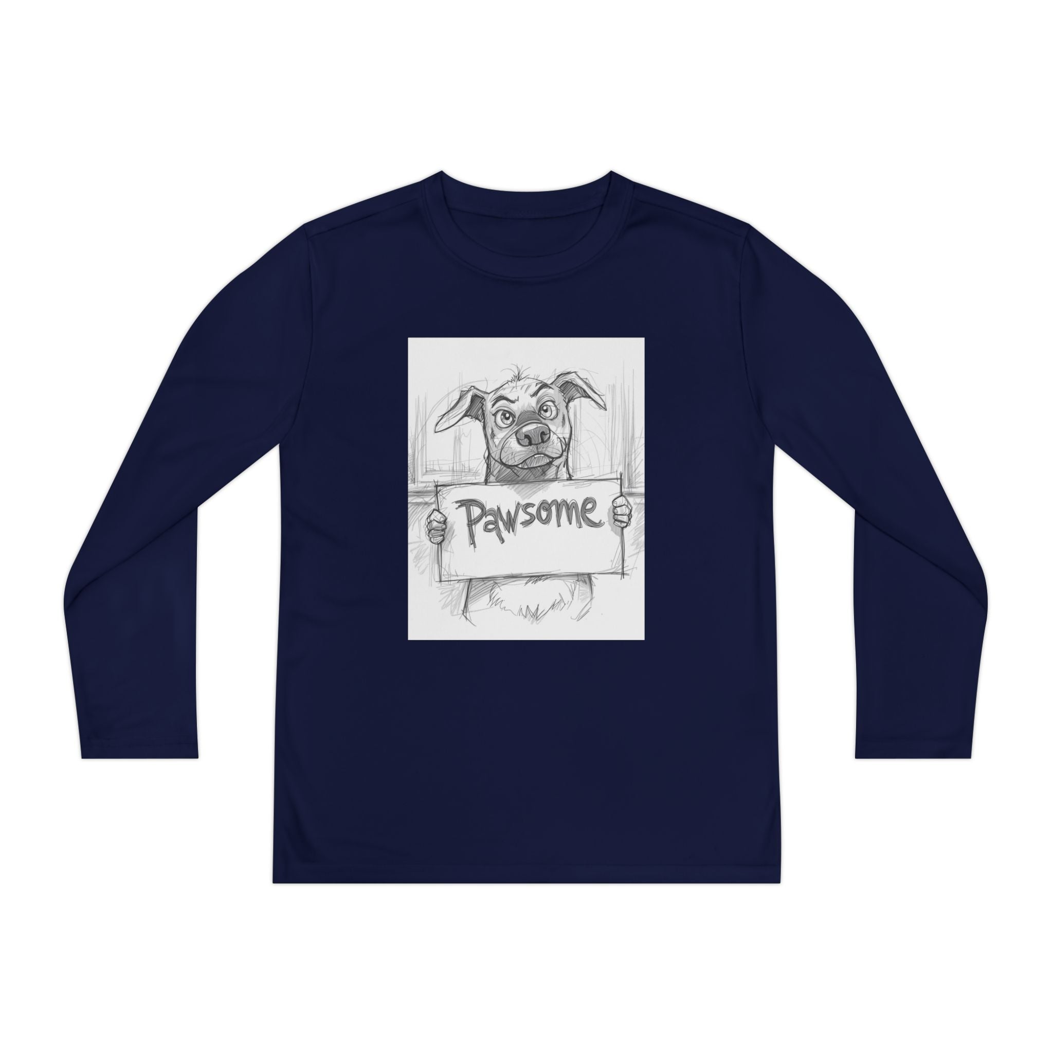 Pawsome Dog Youth Long Sleeve Competitor Tee