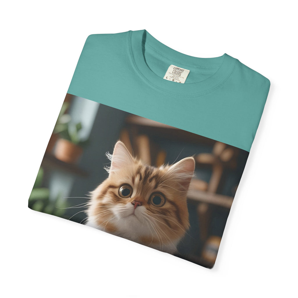 Adorable Cat Graphic T-shirt for Animal Lovers, Cute Pet Tee, Gift for Cat Owners, Casual Wear, Unisex Apparel