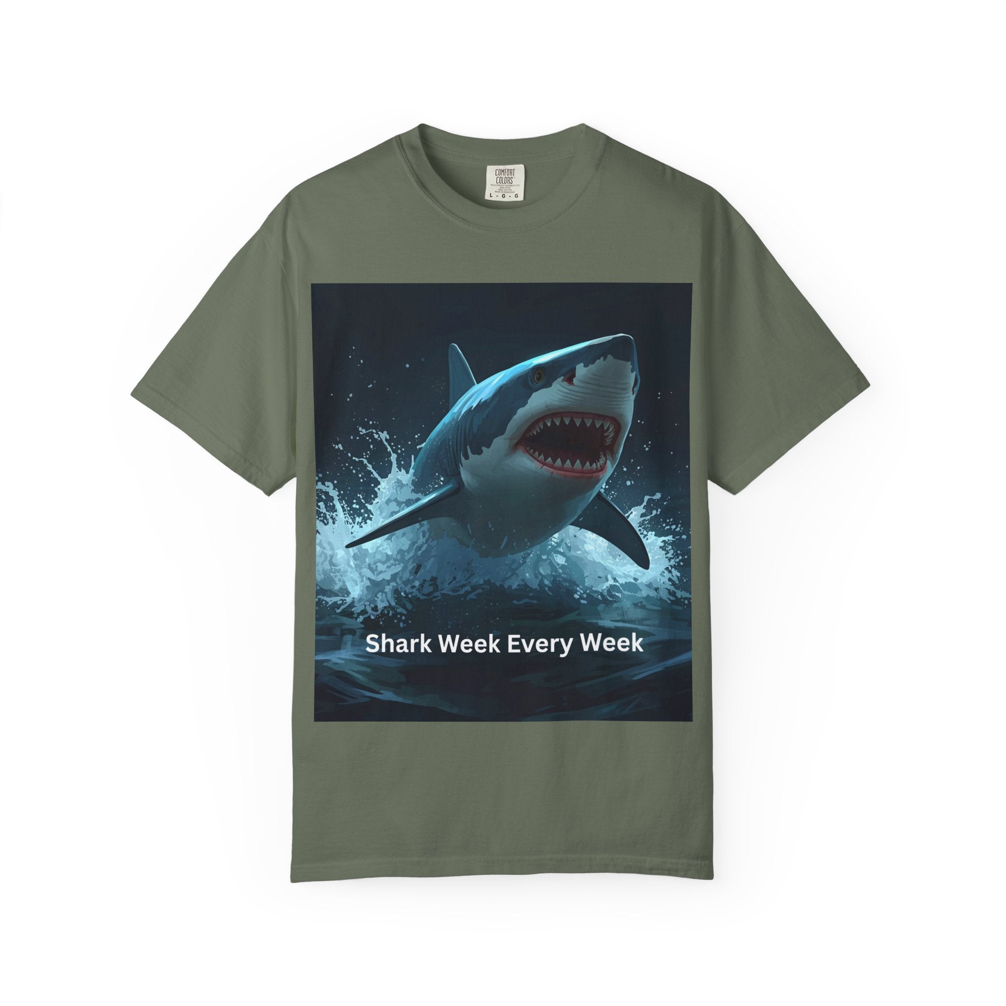 Shark Week T-Shirt, Unisex Casual Tee, Ocean Lover Gift, Summer Apparel, Marine Life Shirt, Beachwear
