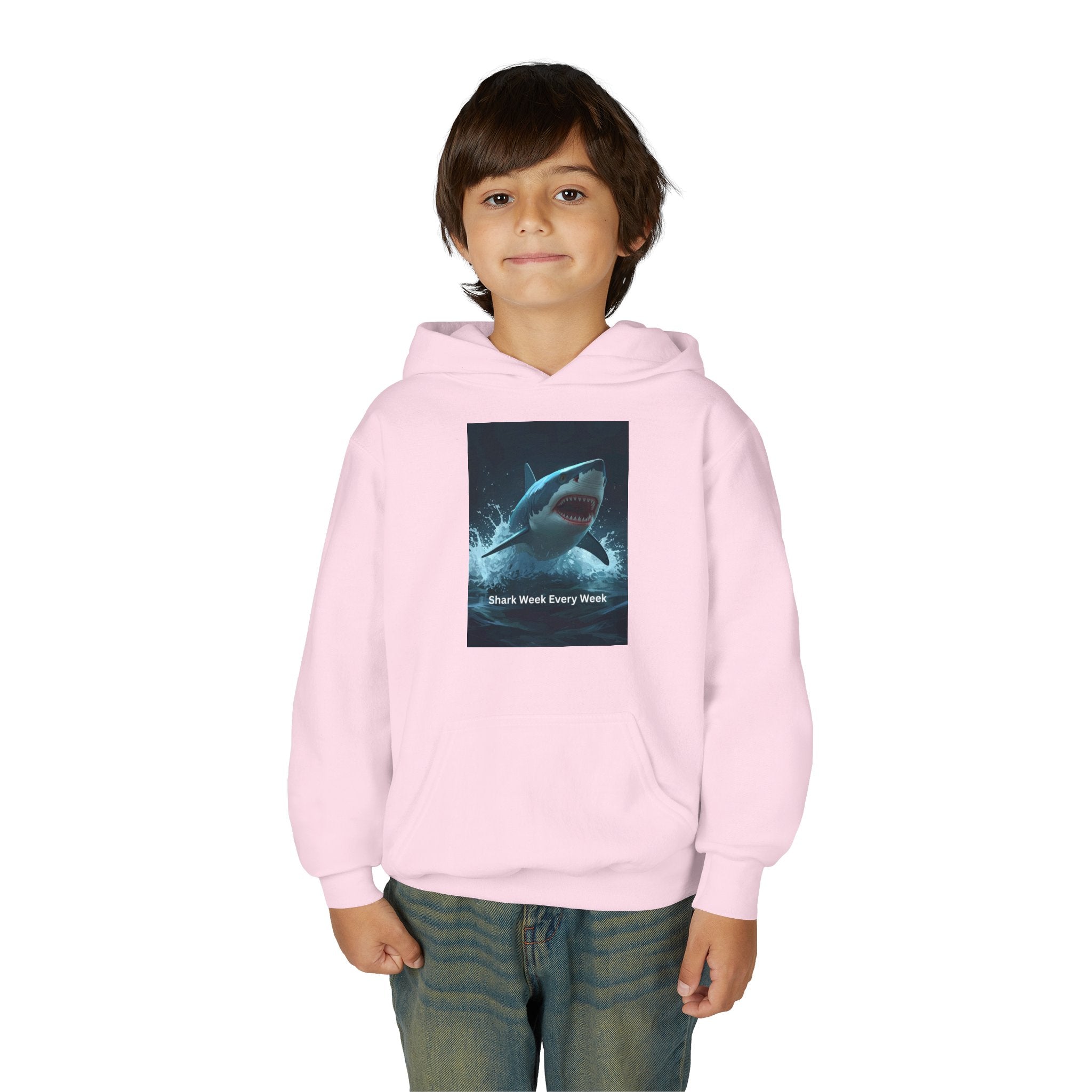 Shark Week Youth Hoodie - Fun, Comfortable Sweatshirt for Ocean Lovers, Kids Merchandise, Gift for Summer, Adventure Apparel, Sea Life Style