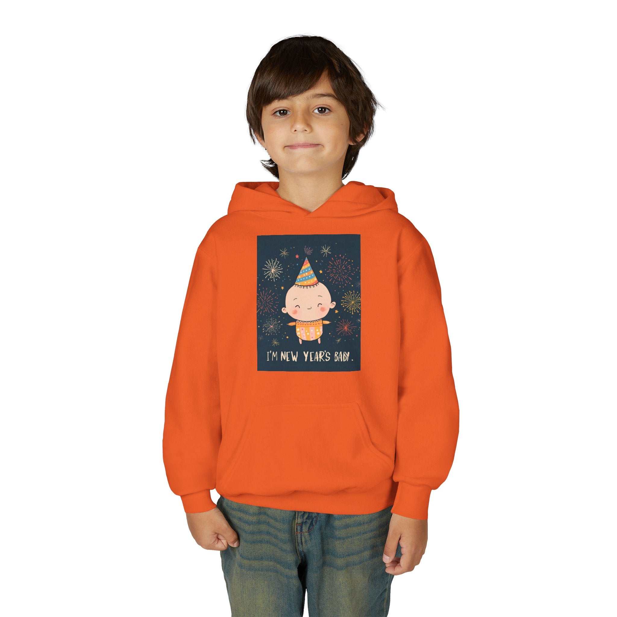 I Am A New Years Baby Youth Heavy Blend Hooded Sweatshirt