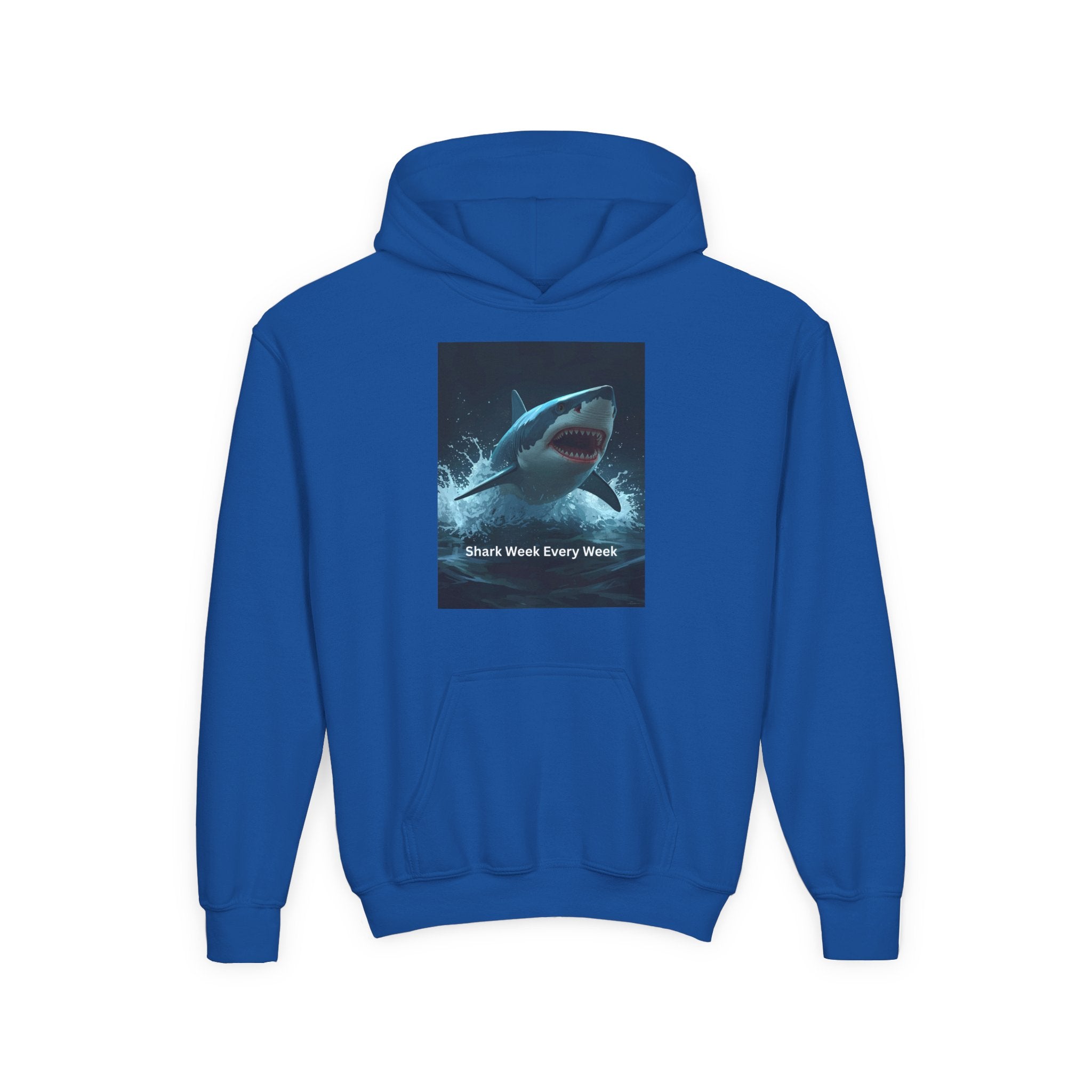 Shark Week Youth Hoodie - Fun, Comfortable Sweatshirt for Ocean Lovers, Kids Merchandise, Gift for Summer, Adventure Apparel, Sea Life Style