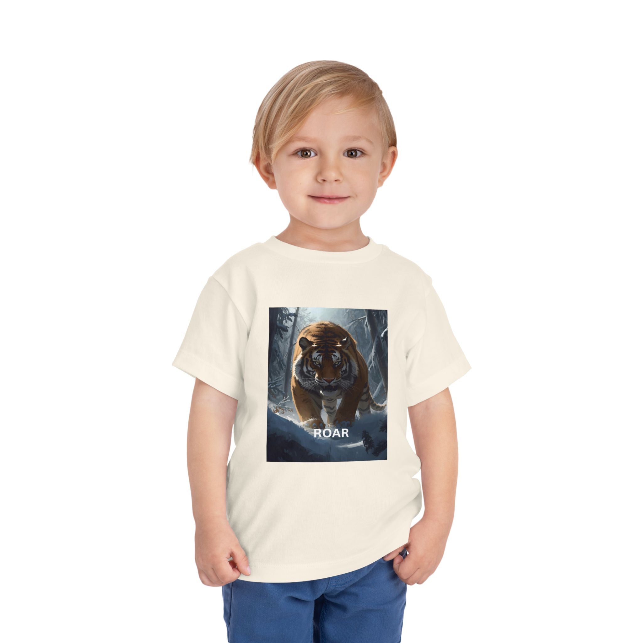Tiger Roar Snow Toddler Short Sleeve Tee