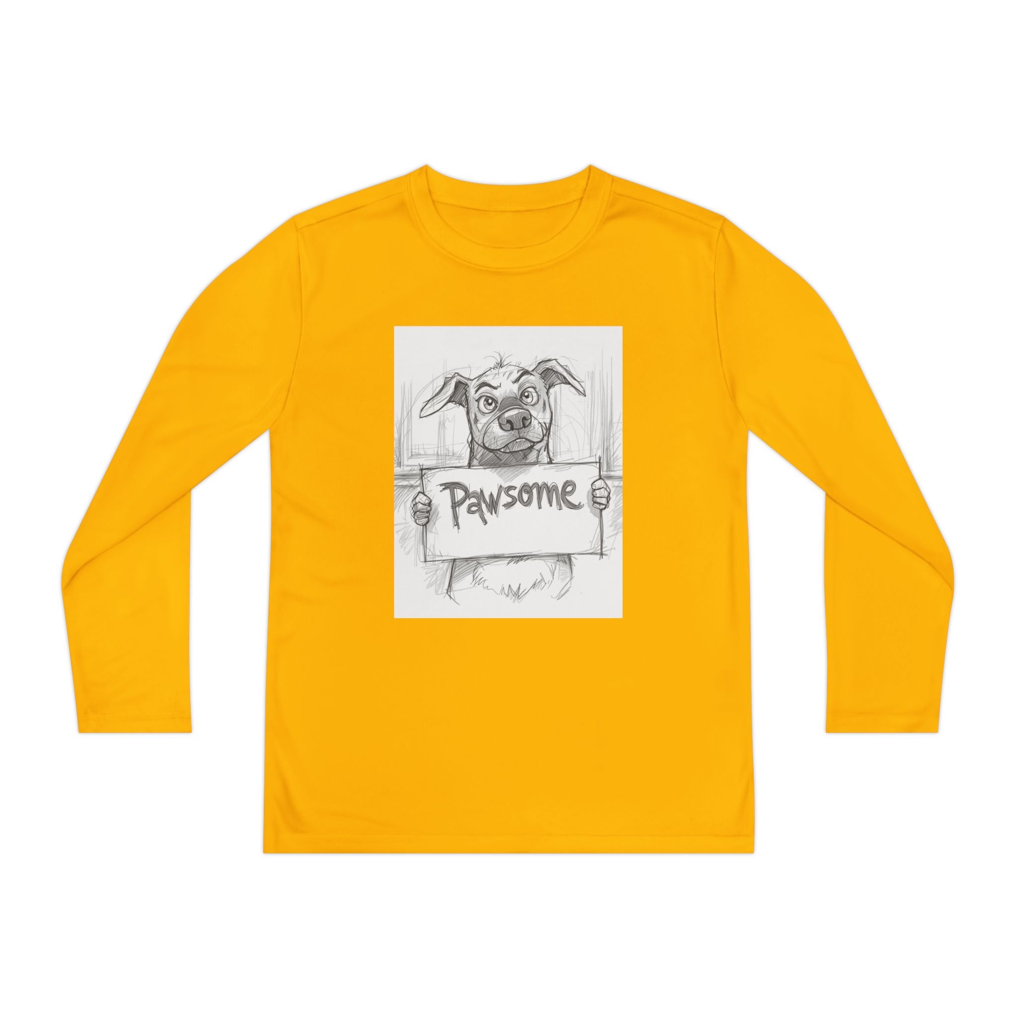 Pawsome Dog Youth Long Sleeve Competitor Tee