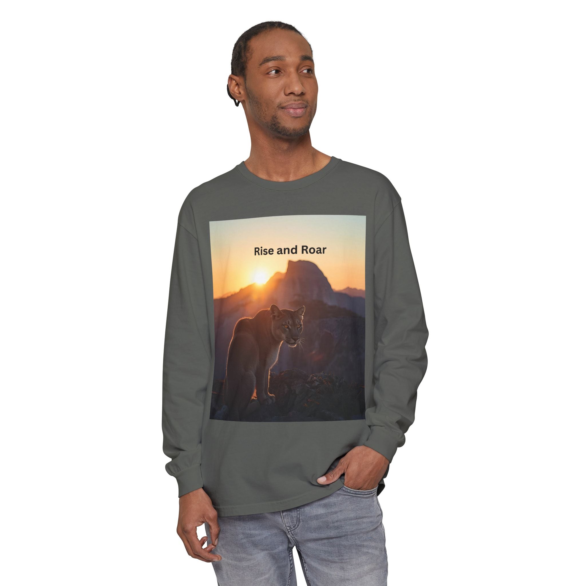 Rise And Roar Unisex Garment-dyed Long Sleeve T-Shirt