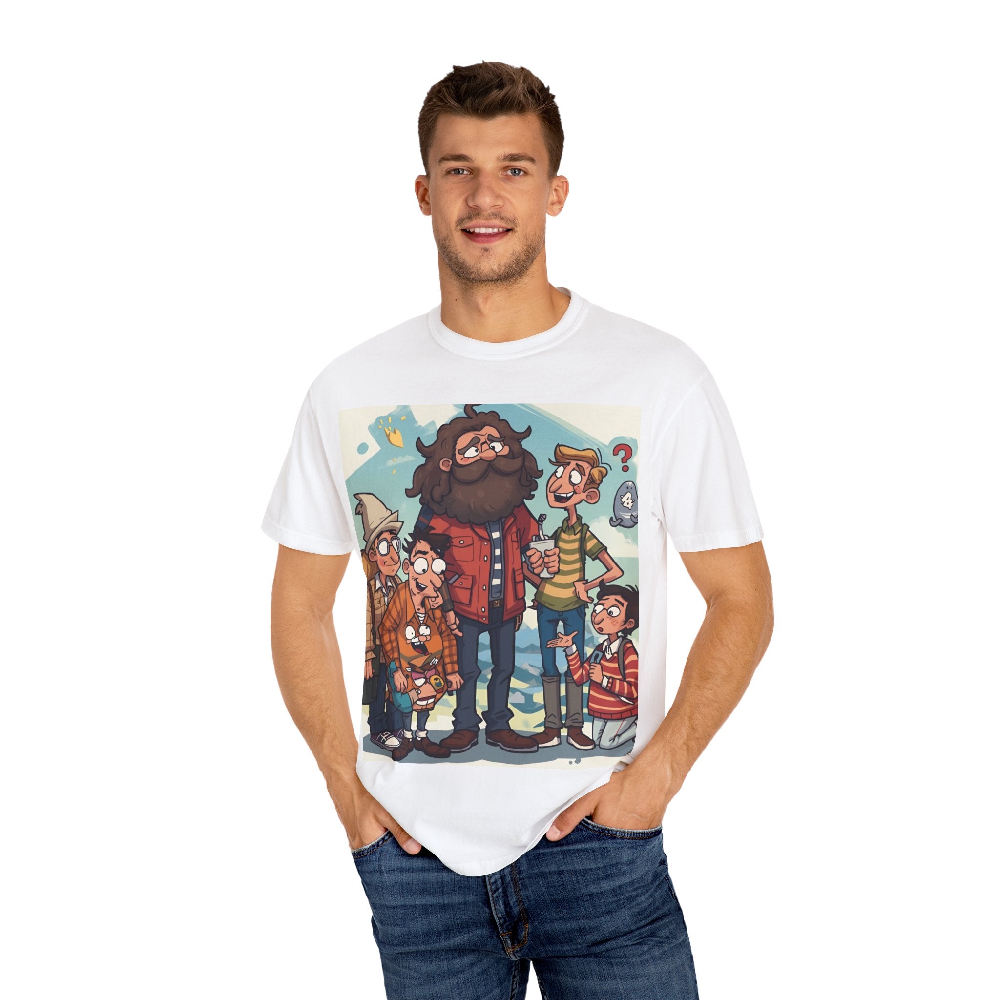 Charming Cartoon Graphic Tee, Fun Unisex T-shirt for Casual Wear, Unique Gift Ideas for Holidays, Family Gatherings, Cartoon Lovers, [...]
