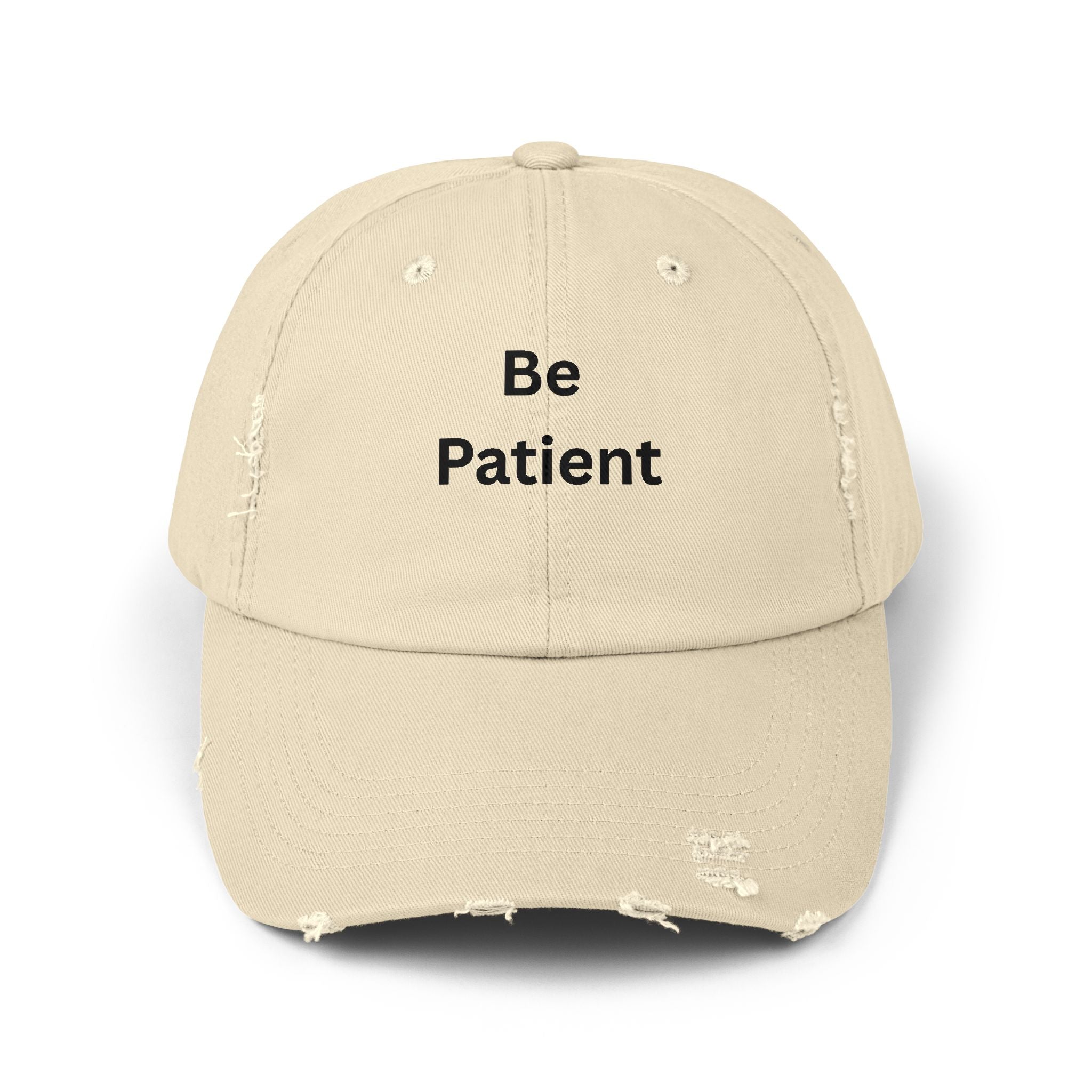 Distressed Cap with Inspirational Text, Casual Streetwear Hat, Gift for Friends and Family, Unisex Fashion Accessories, Relaxed Style Hat