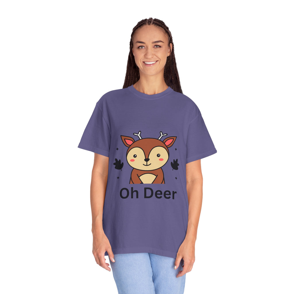 Cute Animal Graphic T-Shirt, Oh Deer Tee, Gift for Animal Lovers, Funny Shirt for Family, Casual Wear, Unisex Fashion