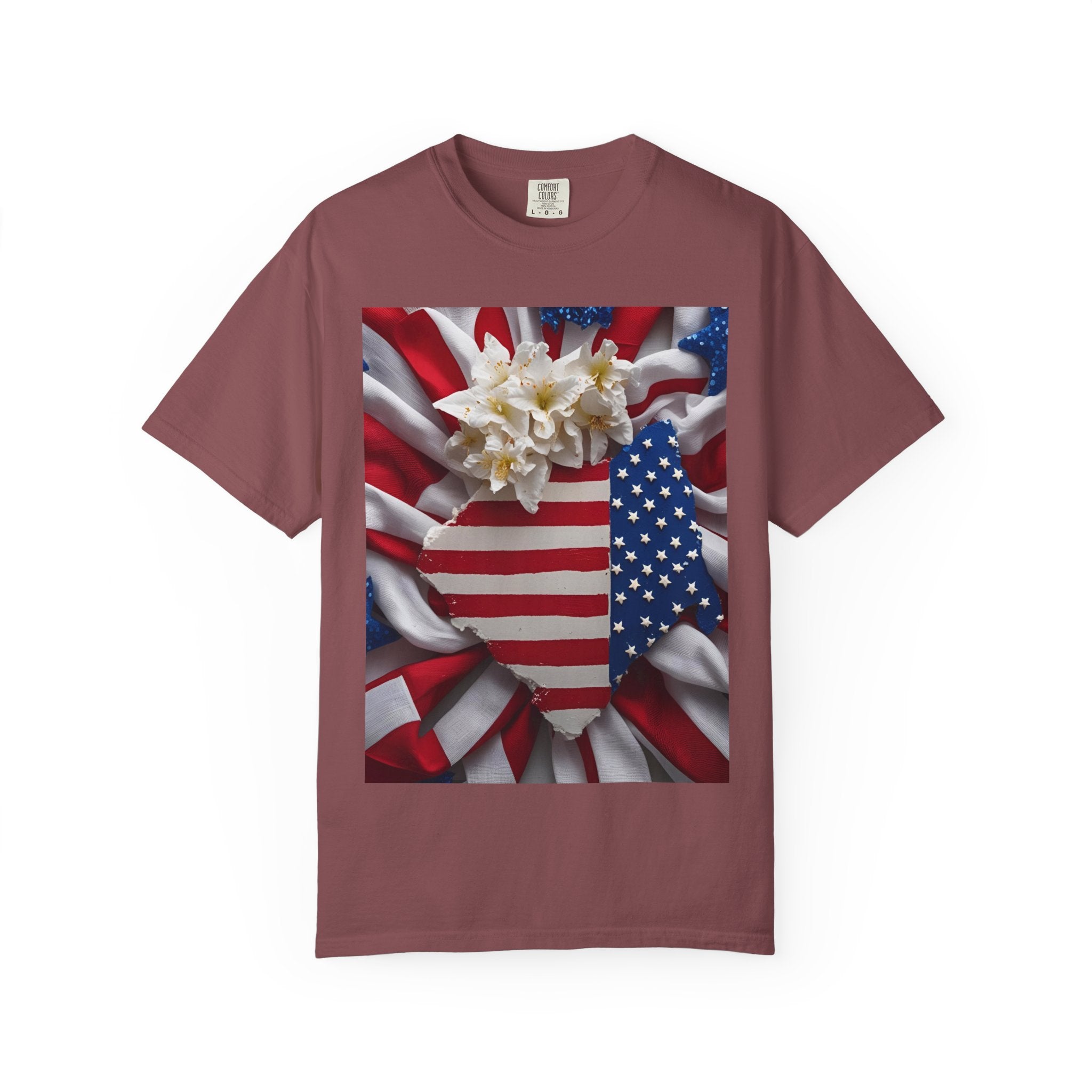 Patriotic Heart T-shirt for Festive Celebrations, 4th of July Apparel, Unisex Graphic Tee, American Pride Shirt, Independence Day Gift
