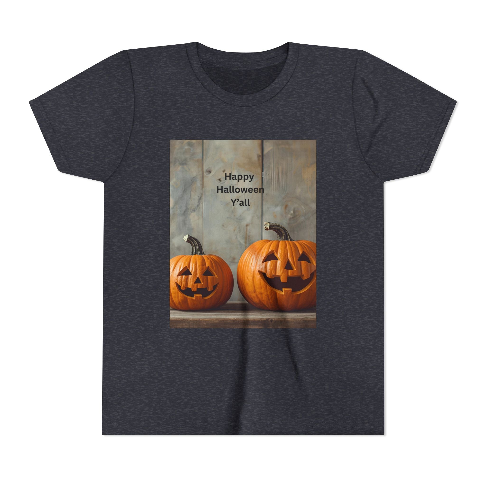 Halloween Pumpkin Youth Tee, Spooky Kids Shirt, Pumpkin Graphic Tee, Fall Celebration Gift, Trick or Treat Outfit