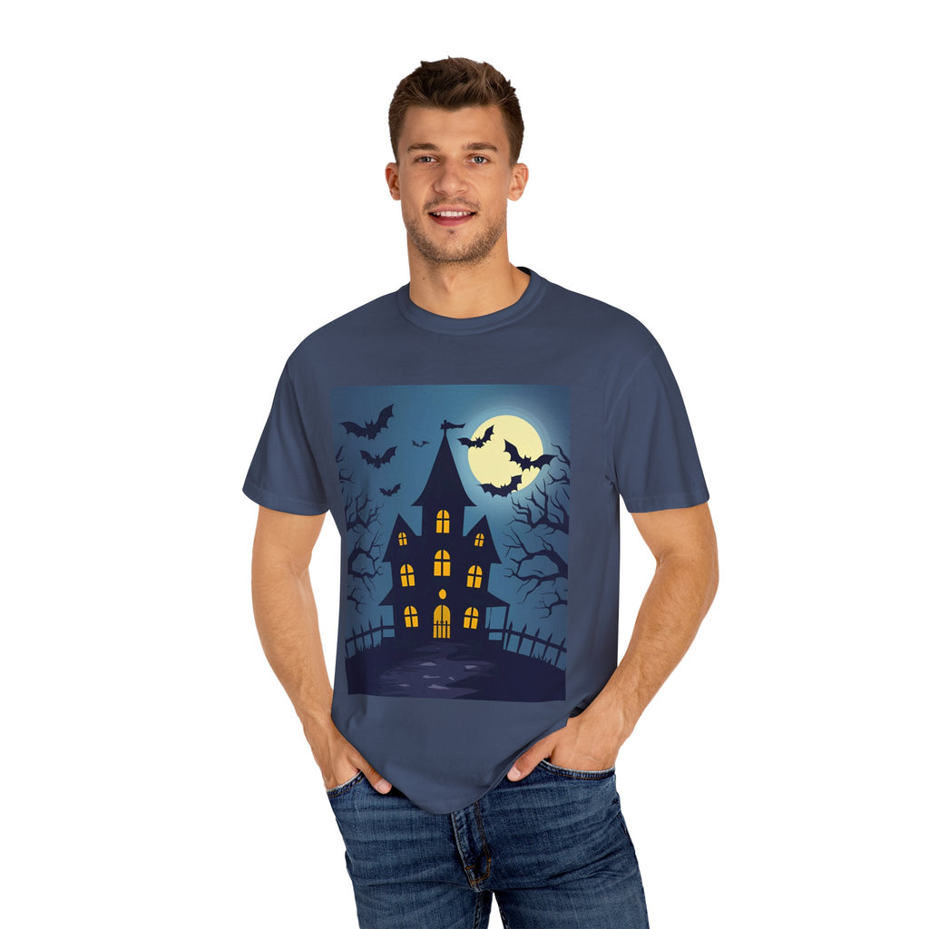 Haunted House Graphic T-Shirt | Halloween Tee, Unisex Shirt, Spooky Top, Fall Apparel, Gift for Halloween Lovers