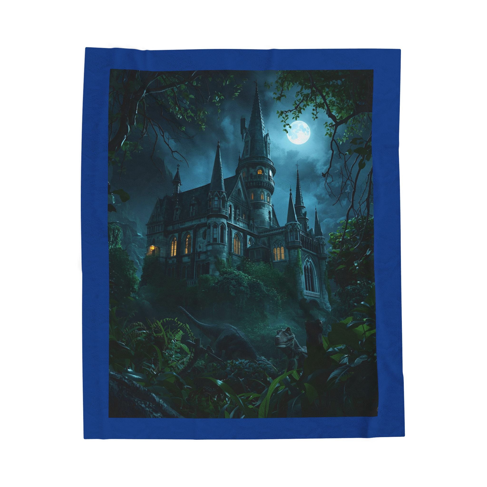 Scary Castle Velveteen Plush Blanket