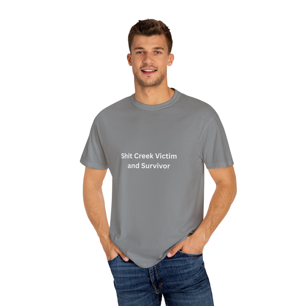 Shit Creek Survivor Garment-Dyed T-Shirt - Soft, Stylish, Perfect for Everyday Wear, Casual Outings, Gifts for Birthdays or Holidays