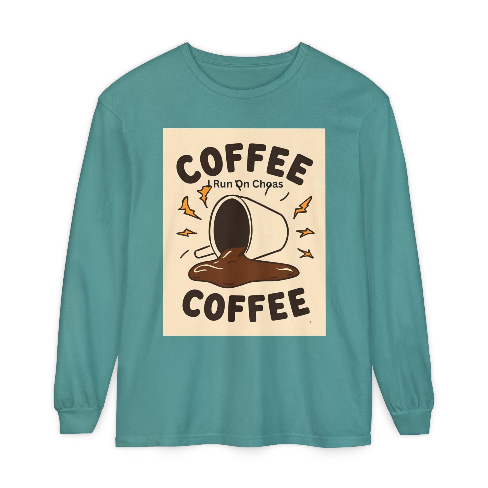 Coffee Coffee Unisex Garment-dyed Long Sleeve T-Shirt