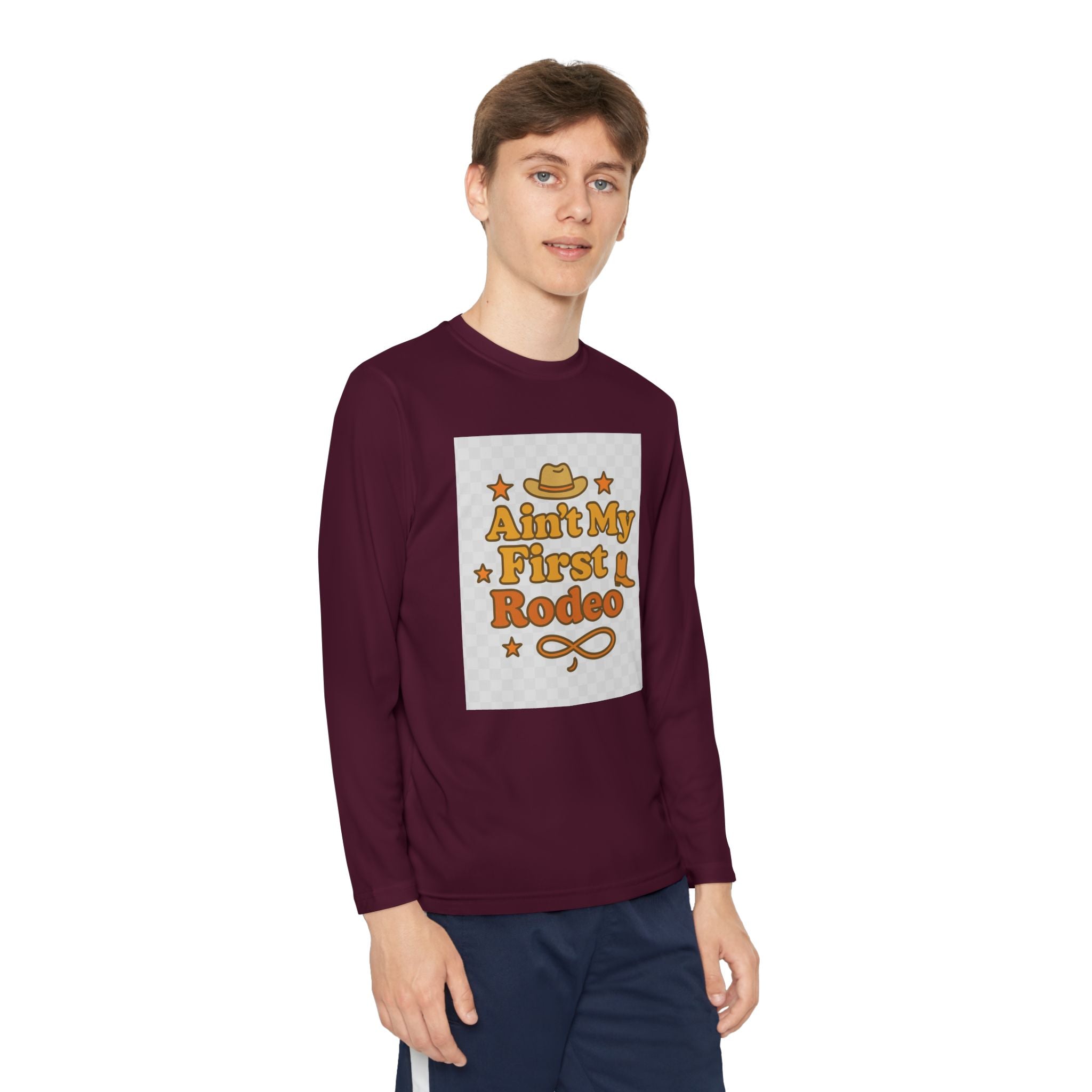 Ain't My First Rodeo Youth Long Sleeve Competitor Tee
