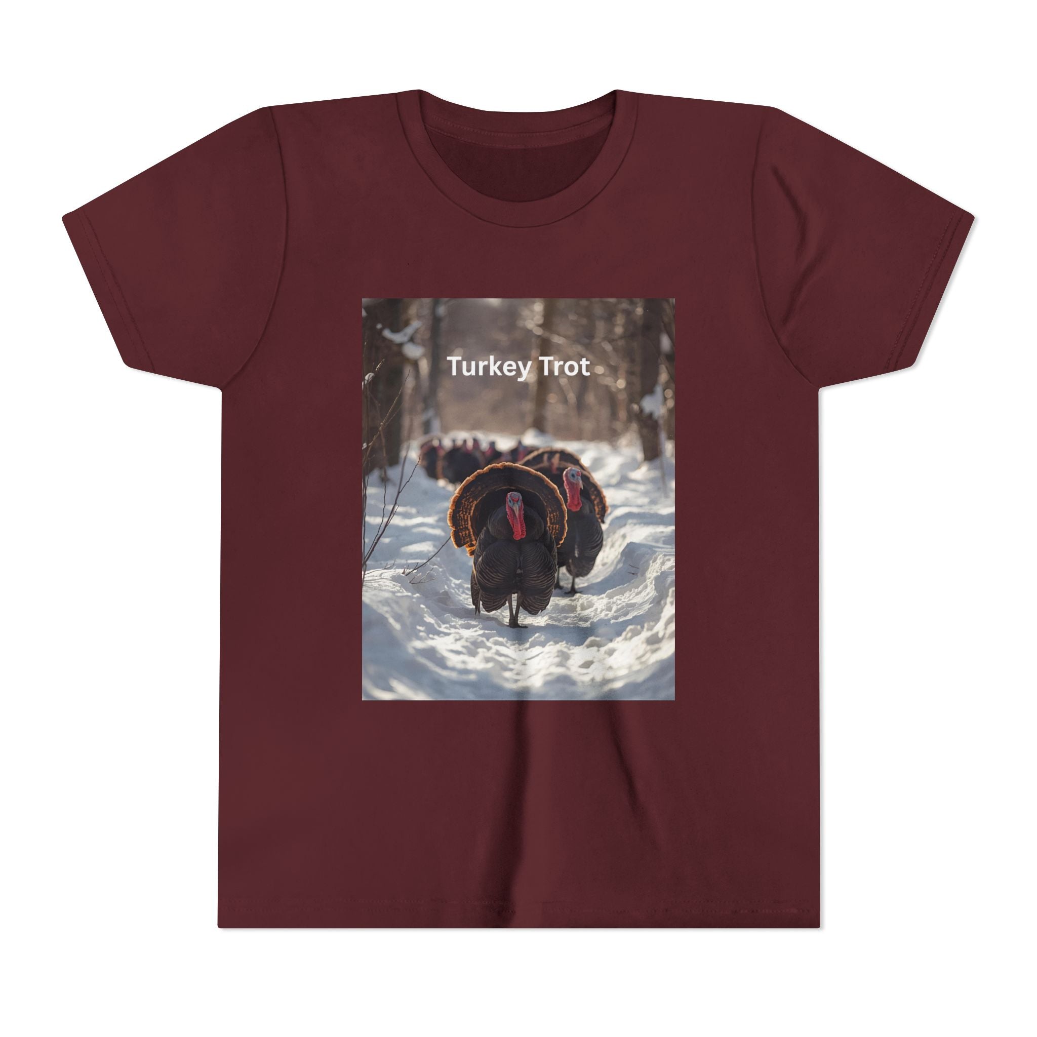 Thanksgiving Turkey Trot Youth Tee, Cute Holiday Shirt, Fall Apparel, Kids Thanksgiving Outfit, Funny Tee for Celebration
