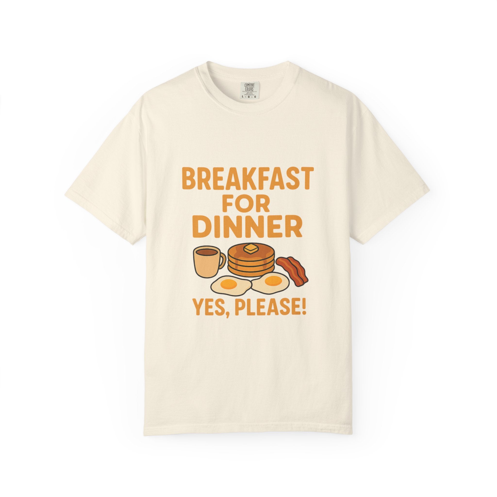 Cute Breakfast for Dinner Unisex T-shirt | Fun Foodie Tee, Gift for Food Lovers, Casual Wear, Brunch Shirt, Breakfast Lovers