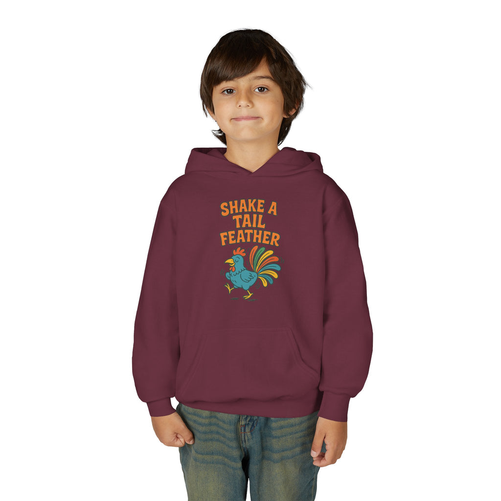Shake A Tail Feather Youth Heavy Blend Hooded Sweatshirt