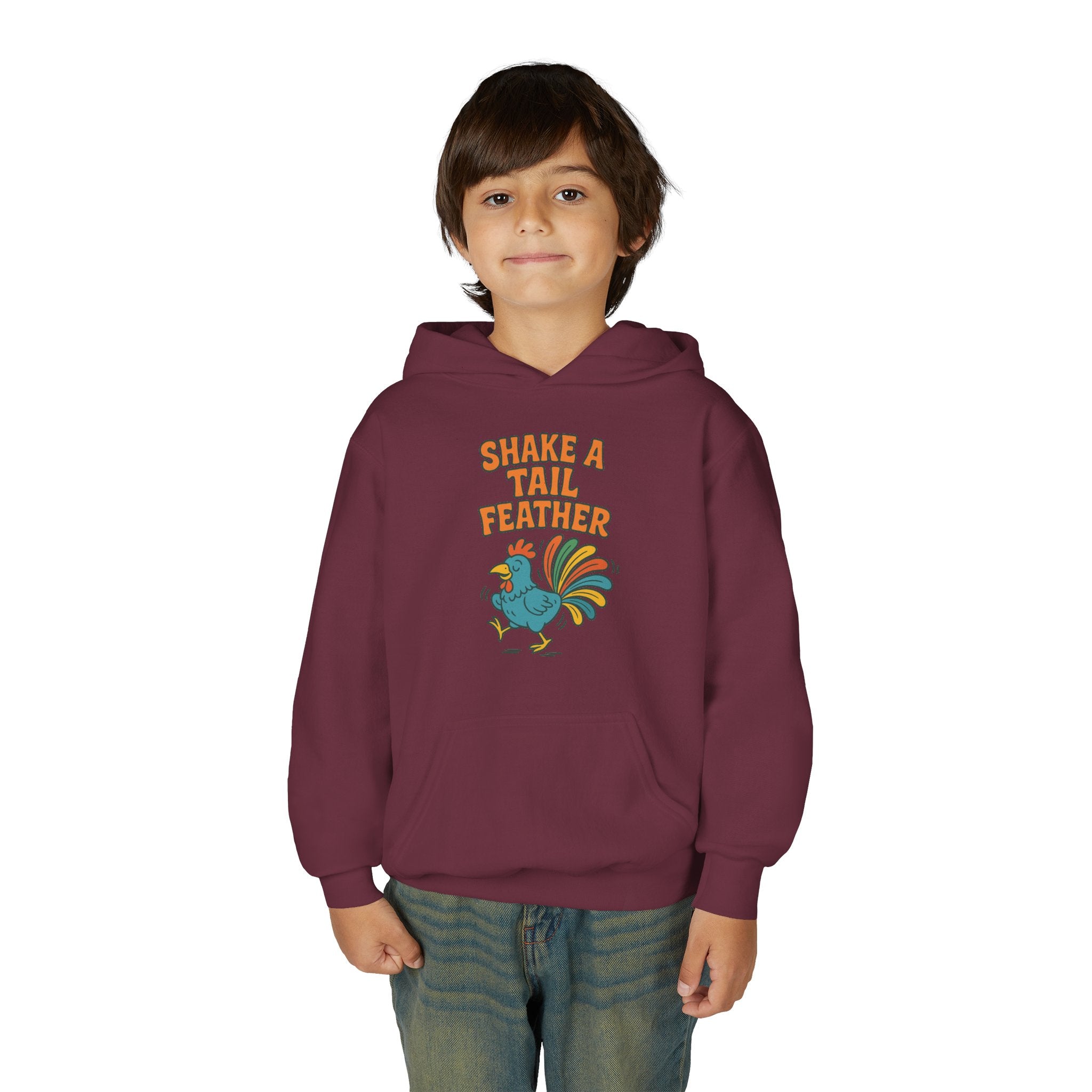 Shake A Tail Feather Youth Heavy Blend Hooded Sweatshirt