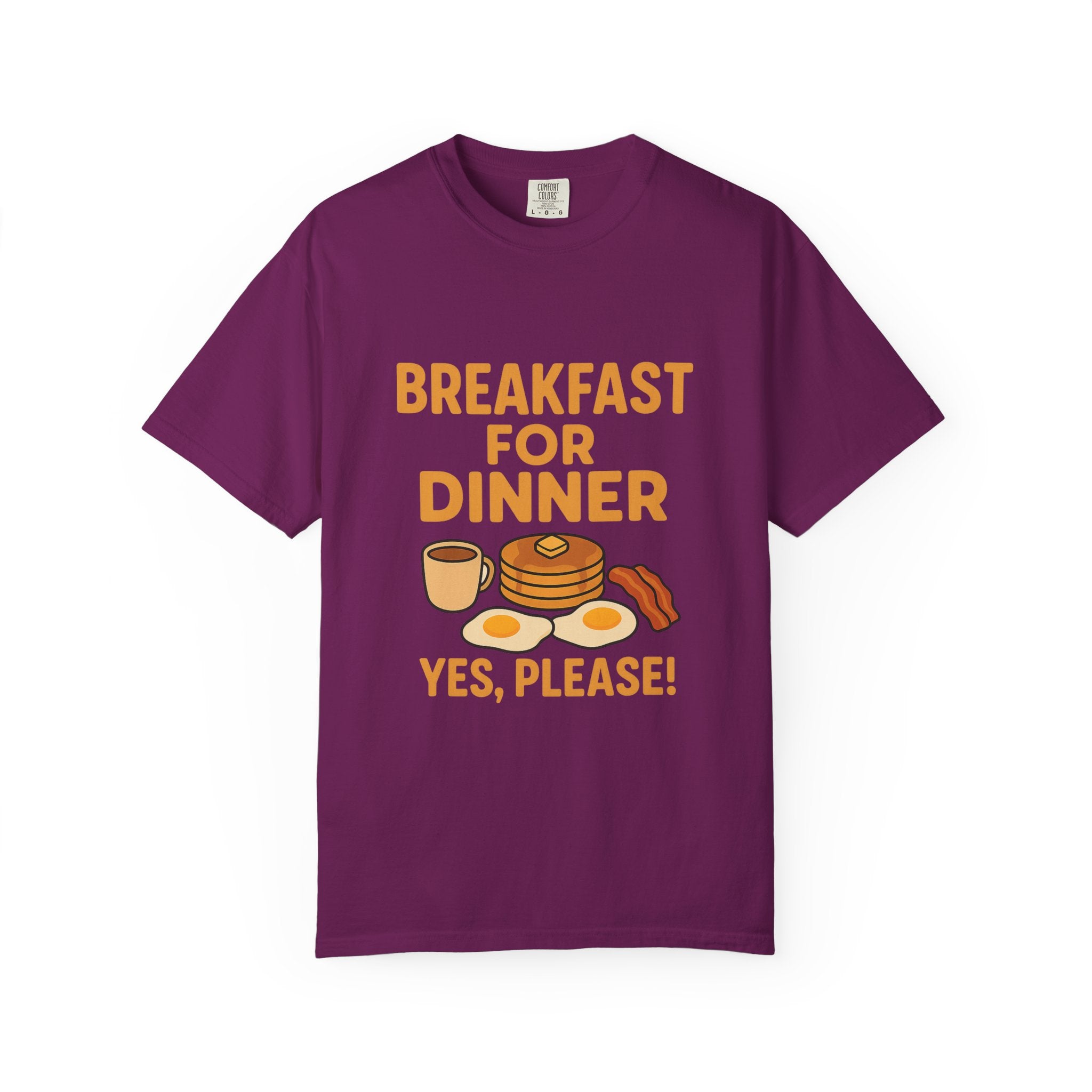 Whimsical Breakfast For Dinner T-Shirt, Foodie Gift, Funny Dinner Shirt, Comfort Wear, Casual Tee for Food Lovers