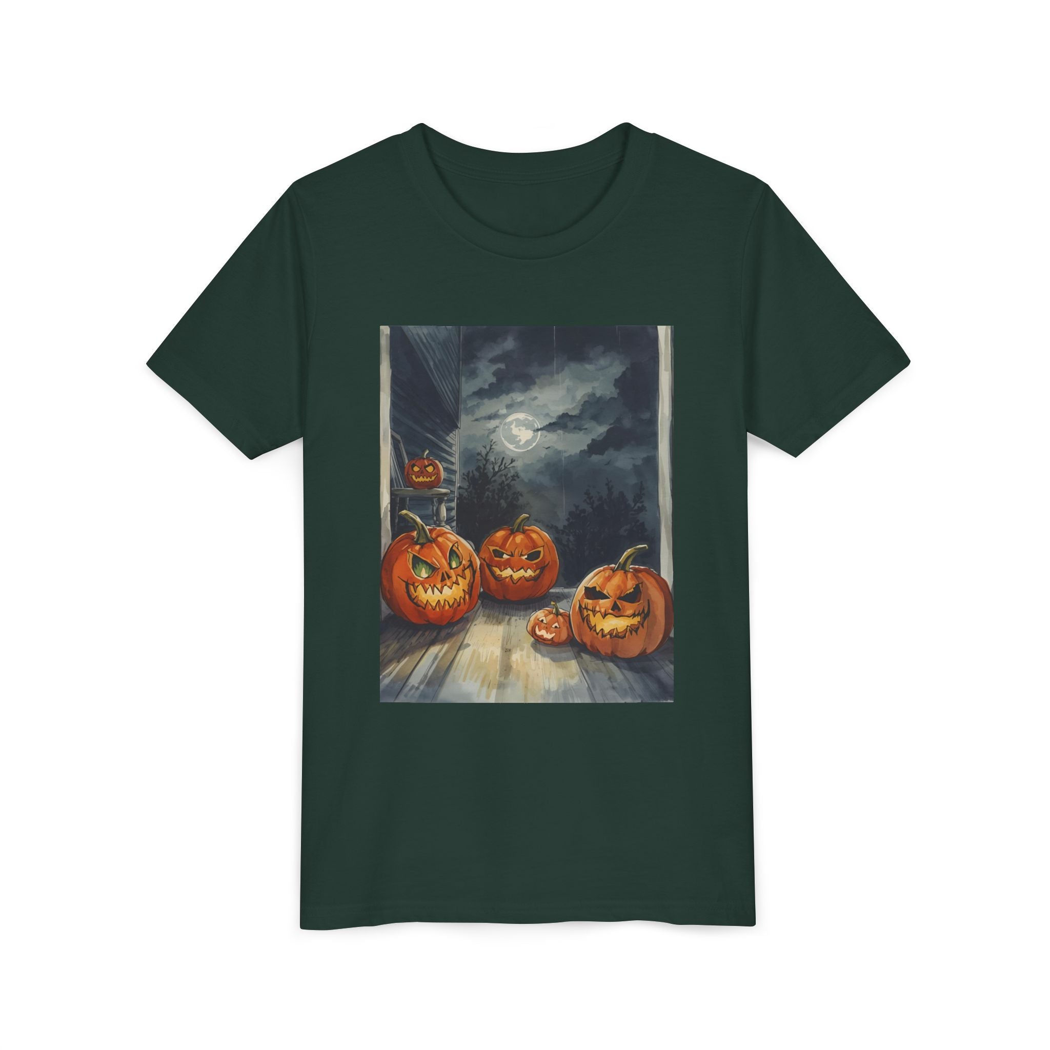 Halloween Pumpkin Spooky Youth Short Sleeve Tee