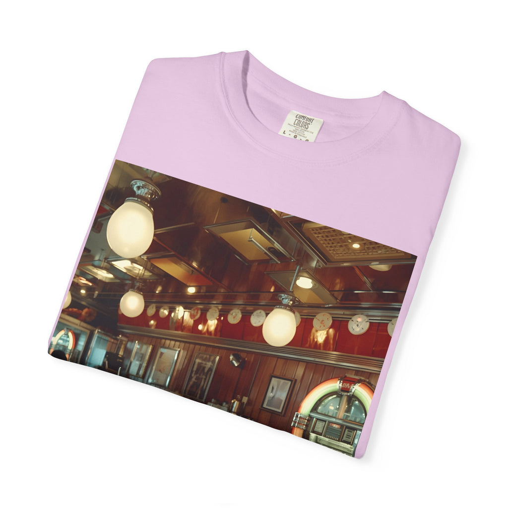 Cozy Cafe Vibe T-Shirt | Unisex Garment-Dyed Tee for Casual Outings, Vintage Style, Ice Cream Lovers, Retro Aesthetic, Everyday Wear