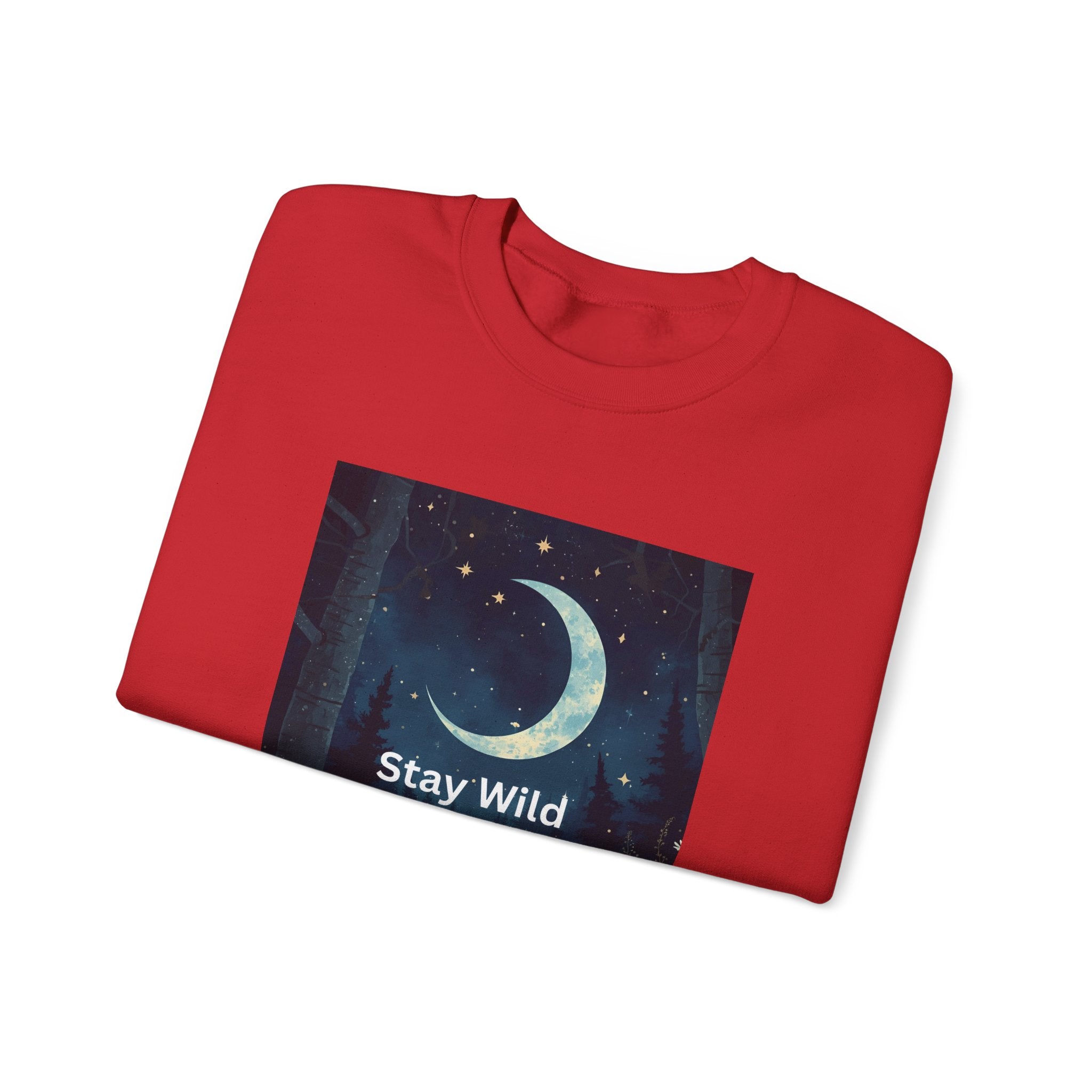 Stay Wild Moon Child Sweatshirt | Cozy Unisex Crewneck | Perfect for Nature Lovers, Festival Goers, and Everyday Comfort