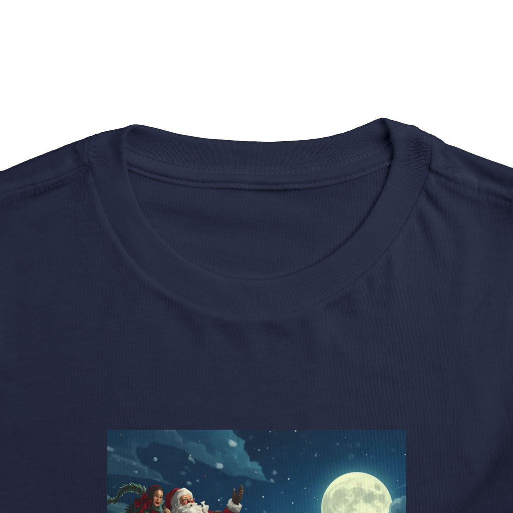 Christmas Santa Sleigh Toddler Short Sleeve Tee