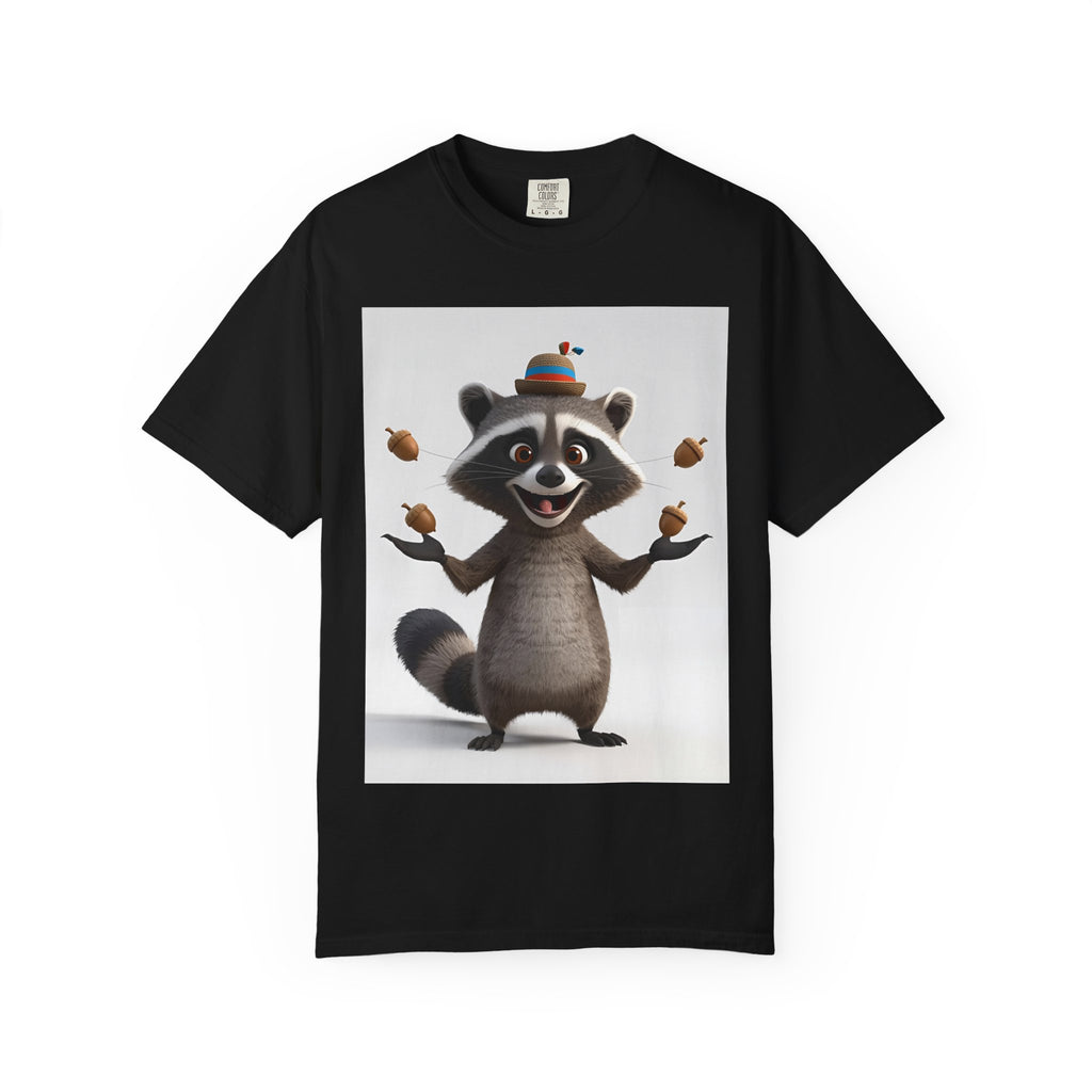 Whimsical Raccoon T-Shirt, Unisex Graphic Tee, Cute Animal Shirt, Fun Gift for Kids and Adults, Quirky Nature Lover Apparel, Party Wear
