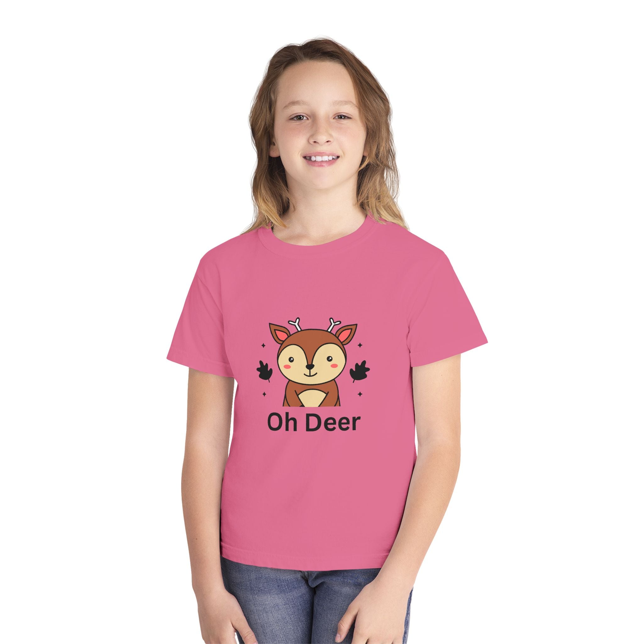 Funny Kids Tee - "Oh Deer" Design, Youth Shirt, Cute Animal Graphic, Perfect Gift for Birthdays, Holidays, or Playtime